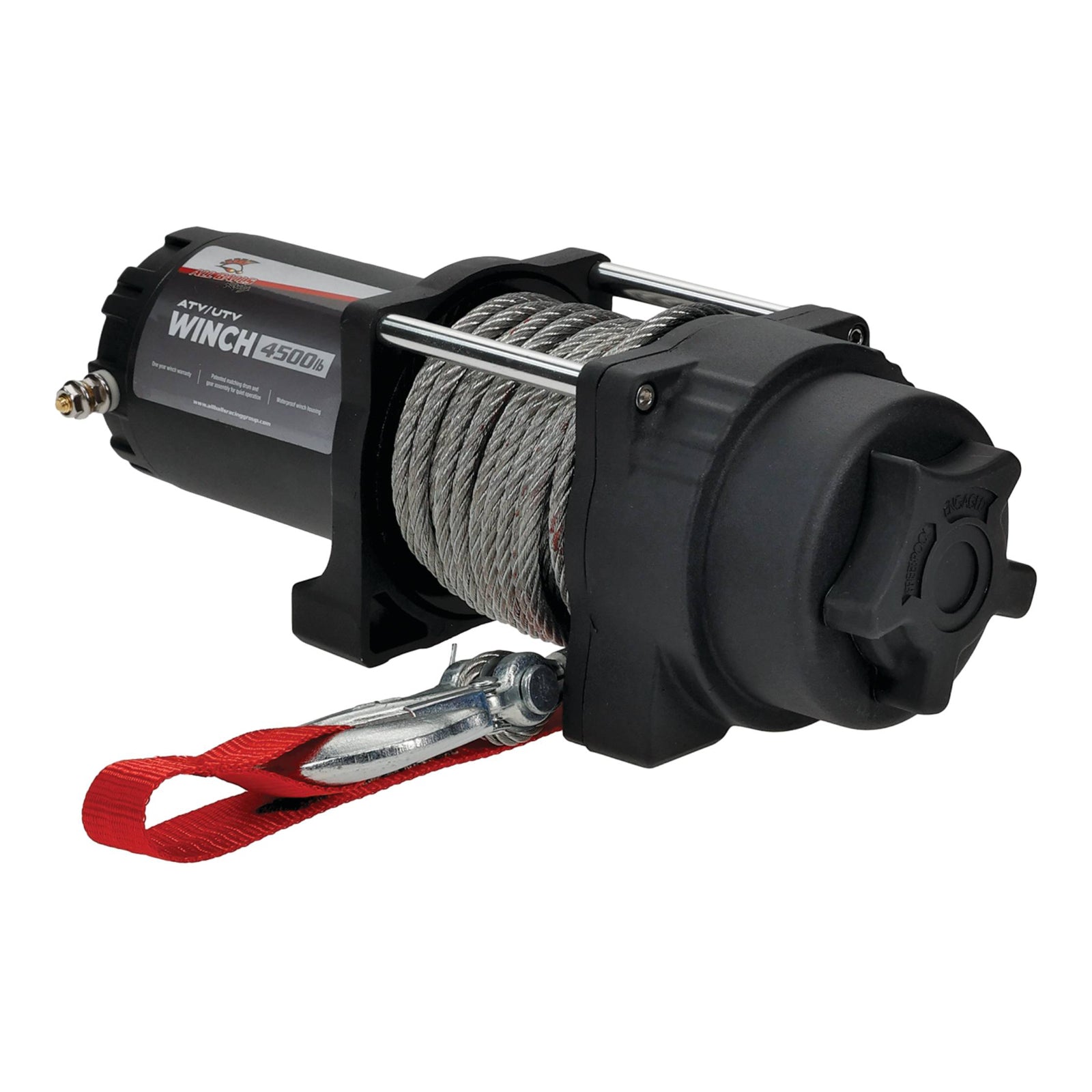 All Balls 4 Bolt Winch 4500lb with 33ft Steel Wire