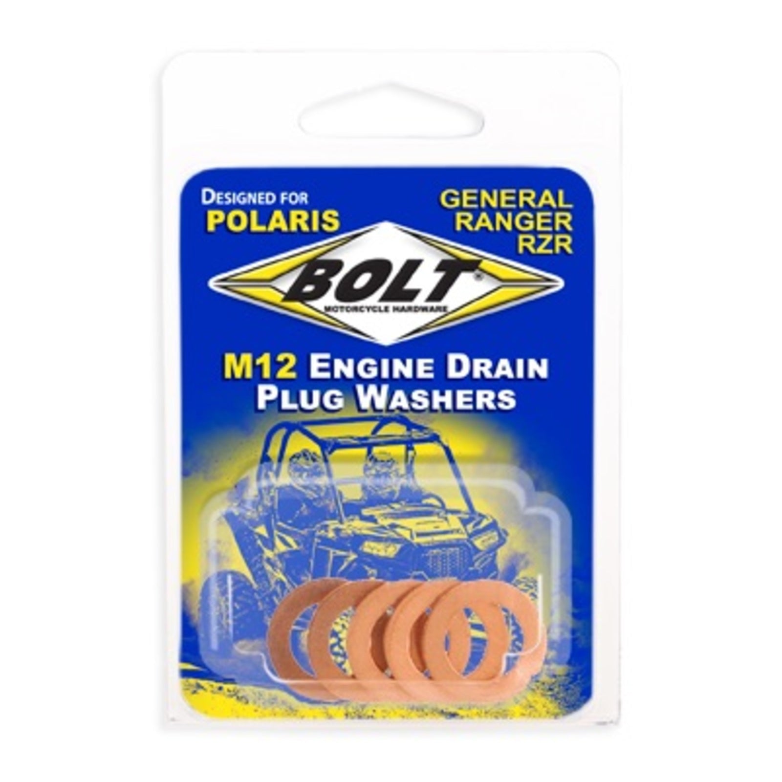 Bolt Polaris Engine Drain Plug Washer M12x20 Copper (5 Pack)