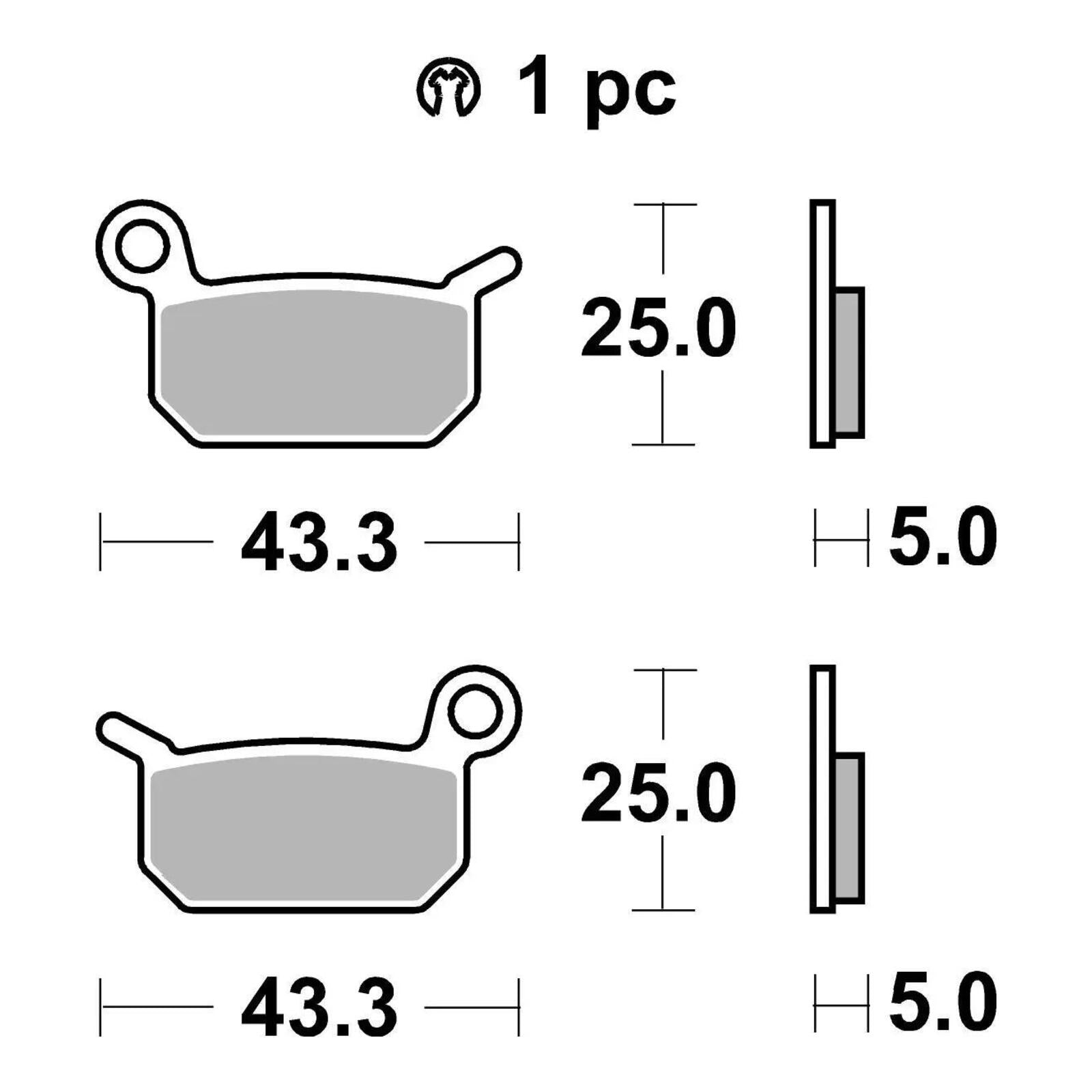 Brembo Upgrade Brake Pad Sinter Front 07GR70SX