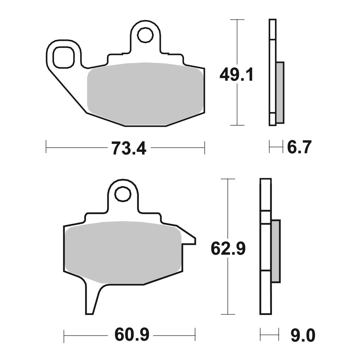 Brembo Prime Brake Pad Carbon Ceramic Front 07KA10TT