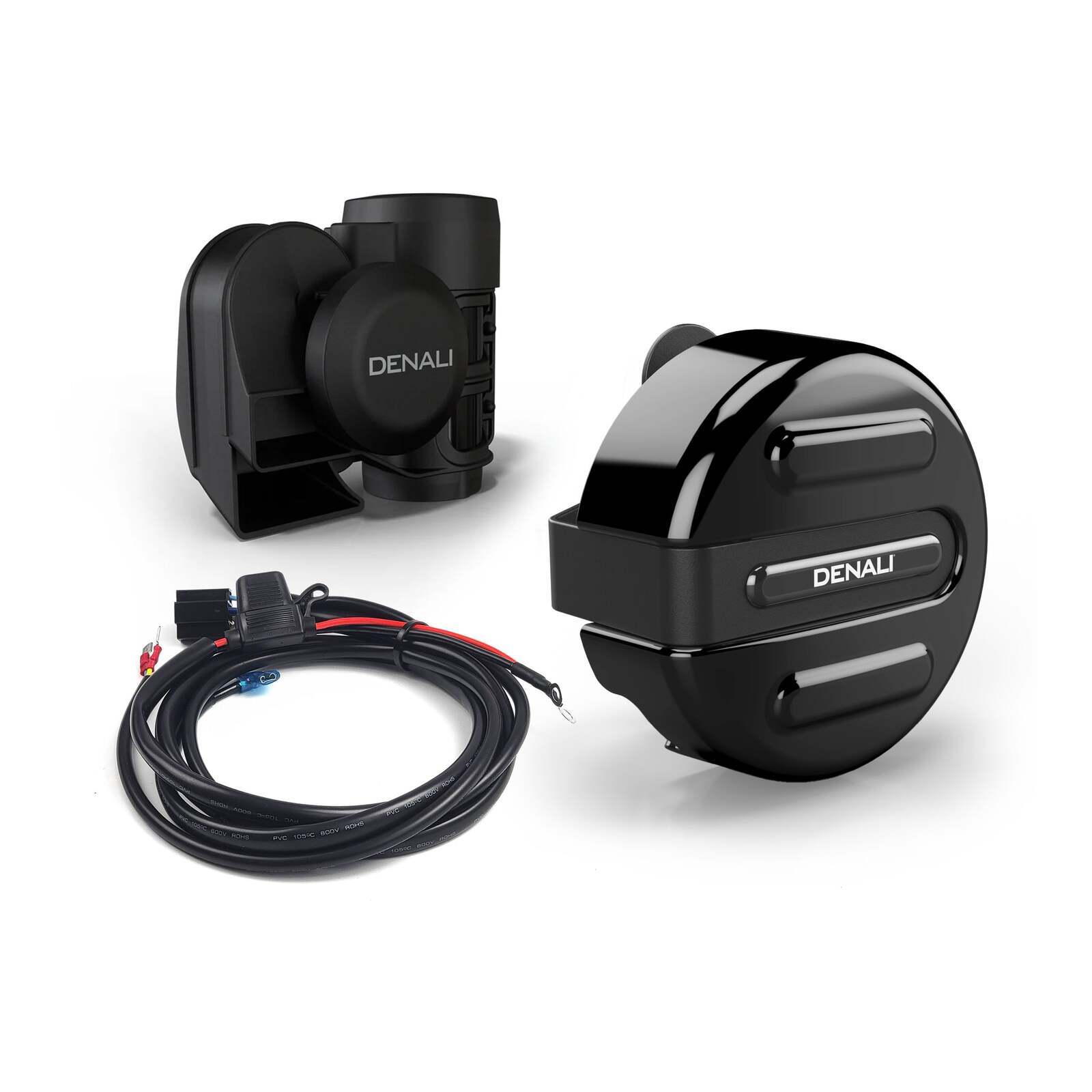 Denali SoundBomb V-Twin Dual-Tone Air Horn with Cover - Black