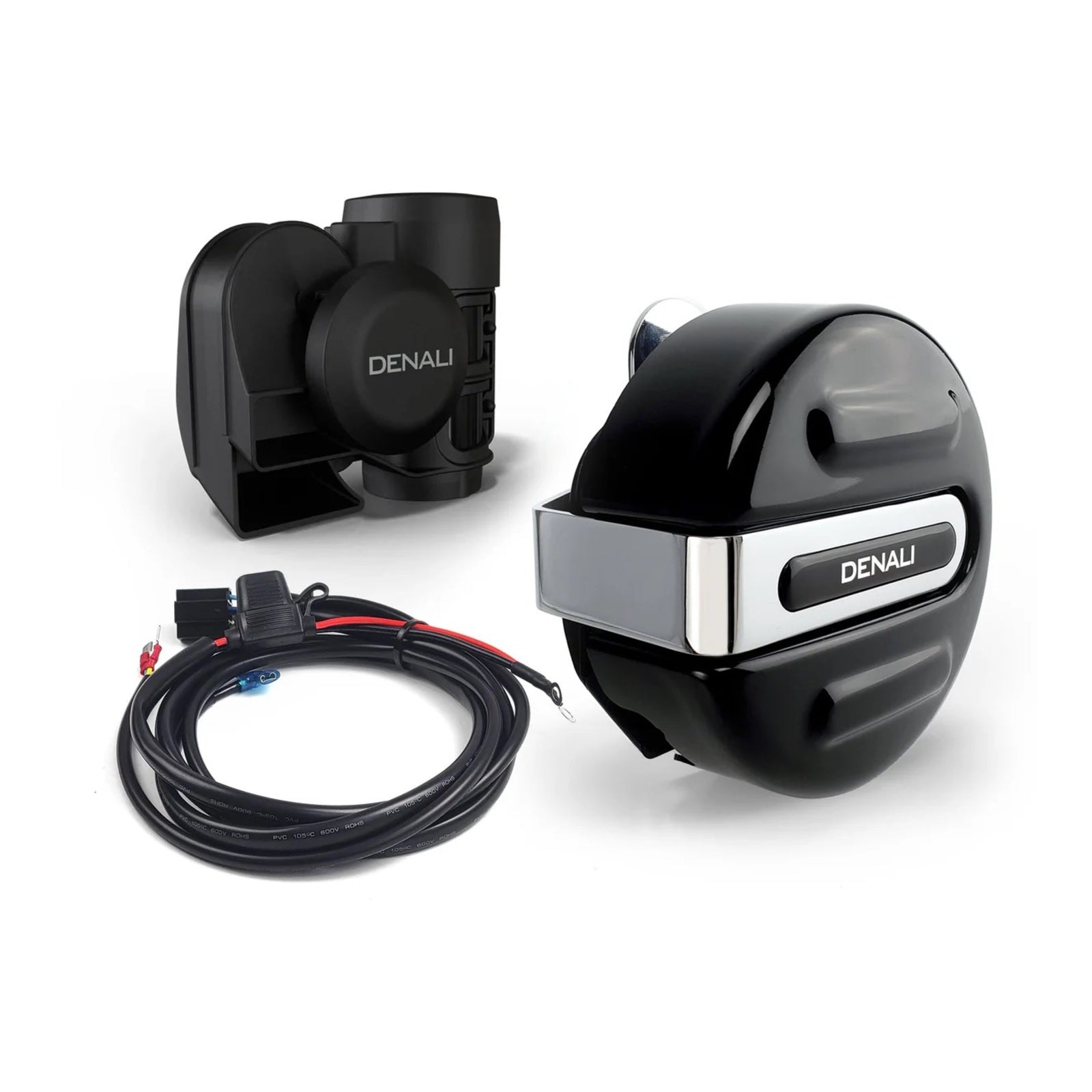 Soundbomb V-Twin Air Horn with Cover and Harness - Chrome