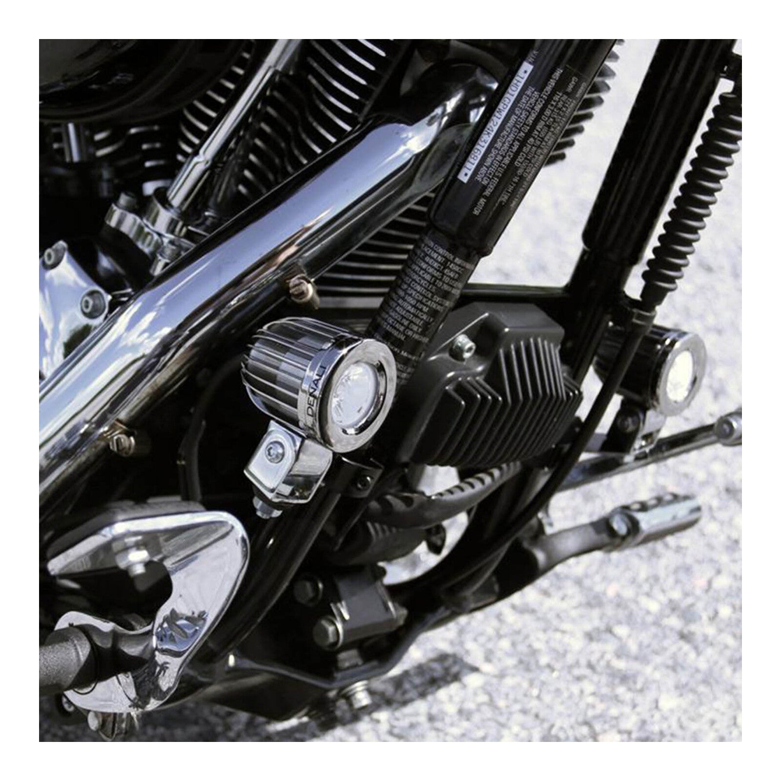 Denali Engine Guard / Frame Light Mount/ 32-38mm Diametre Tubes - Black