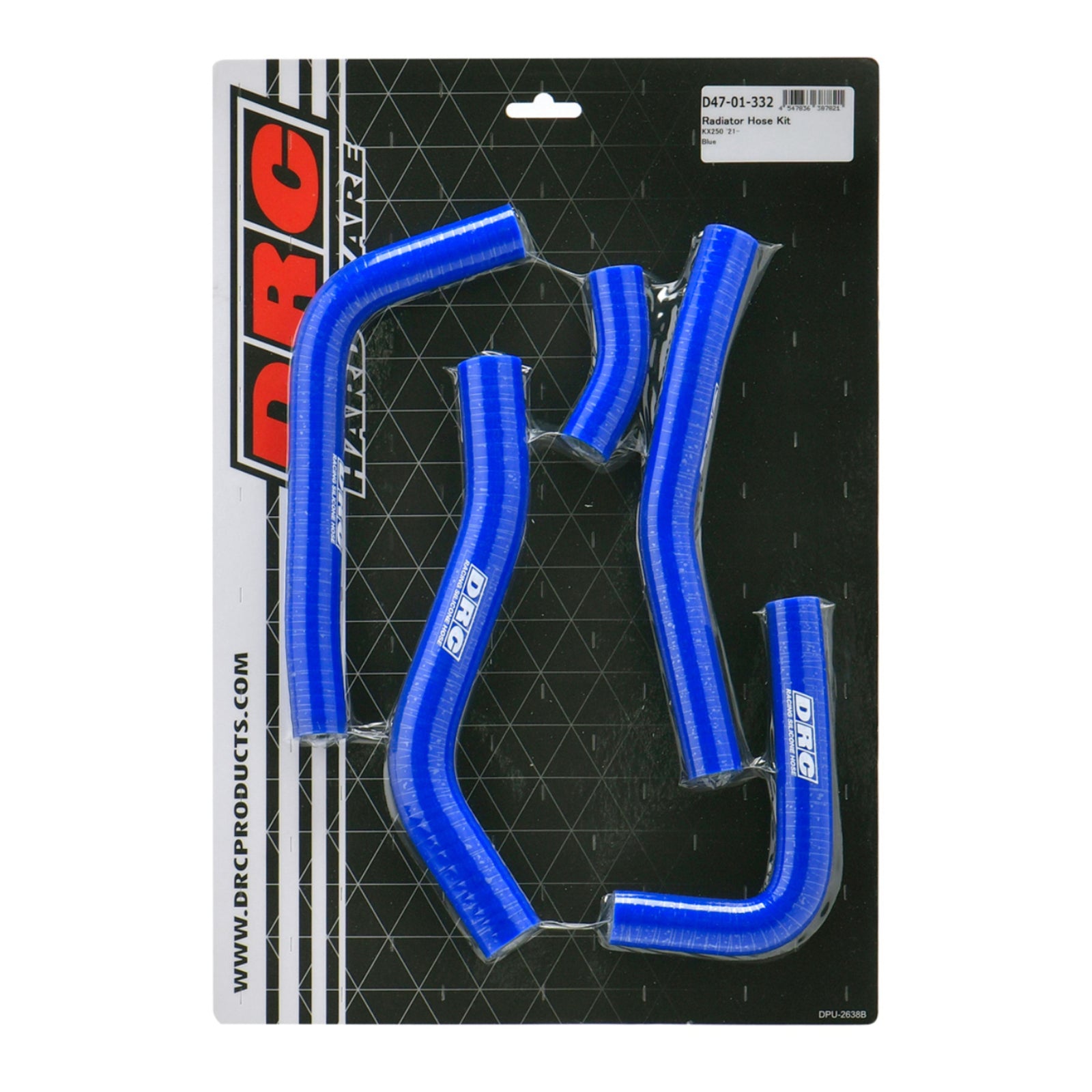 DRC Radiator Hose Kit - Kawasaki KX250F ('21-) - Blue