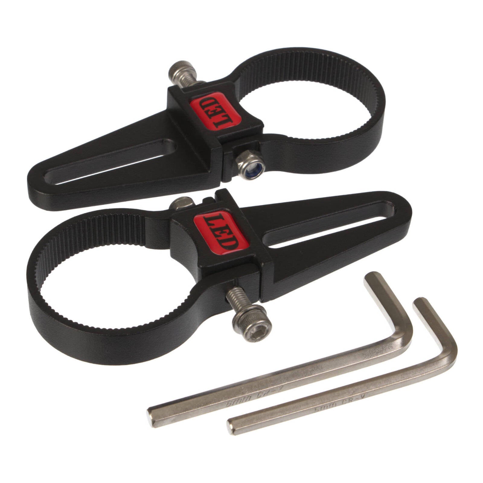 Whites LED Light Bar Tube Mount Brackets 2 Pair (50.8mm)