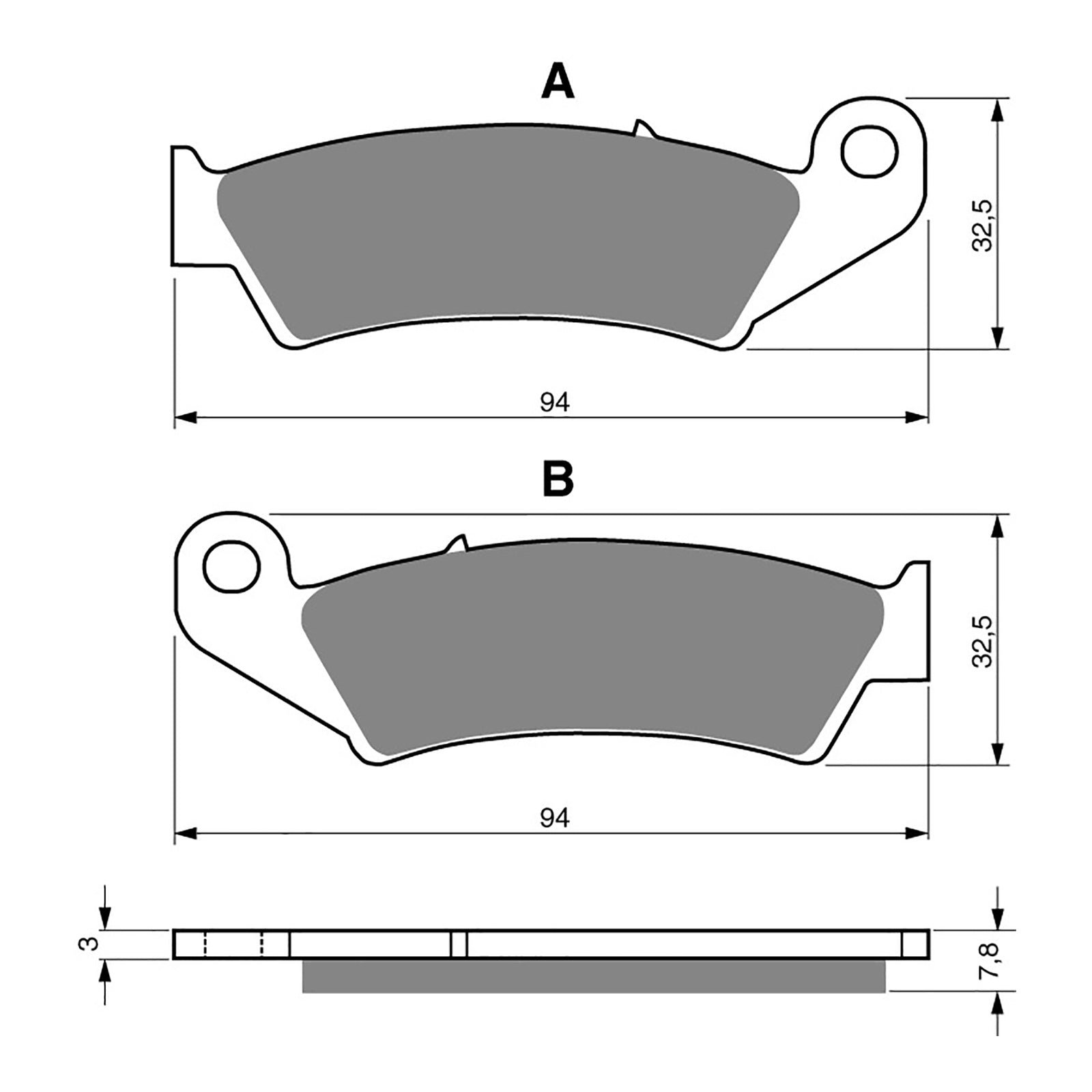 GOLDfren Brake Pads Off-Road Racing GF004 - K5 (PR42)