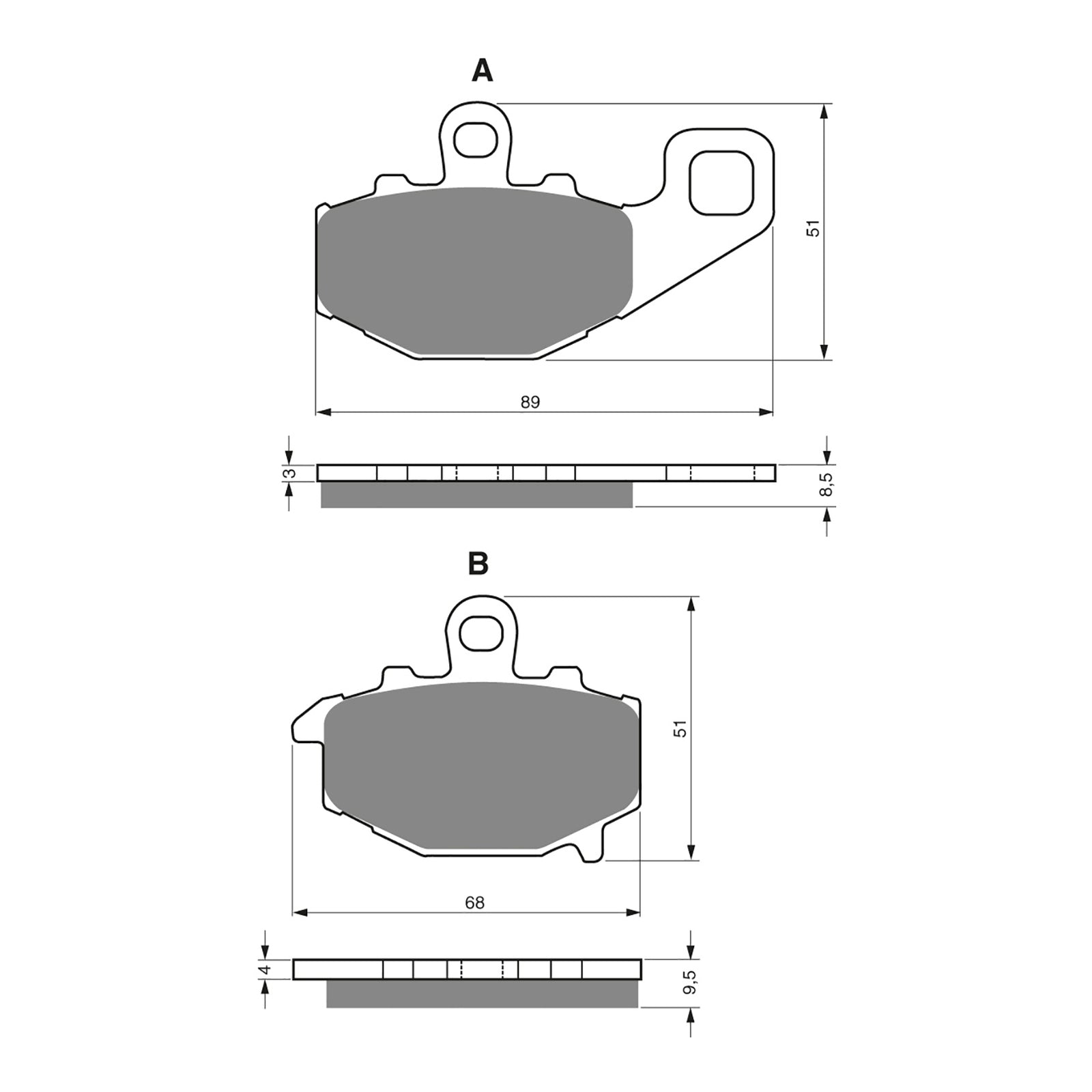 GOLDfren Brake Pads Sintered Sports GF093 - S3 ( PH124 )