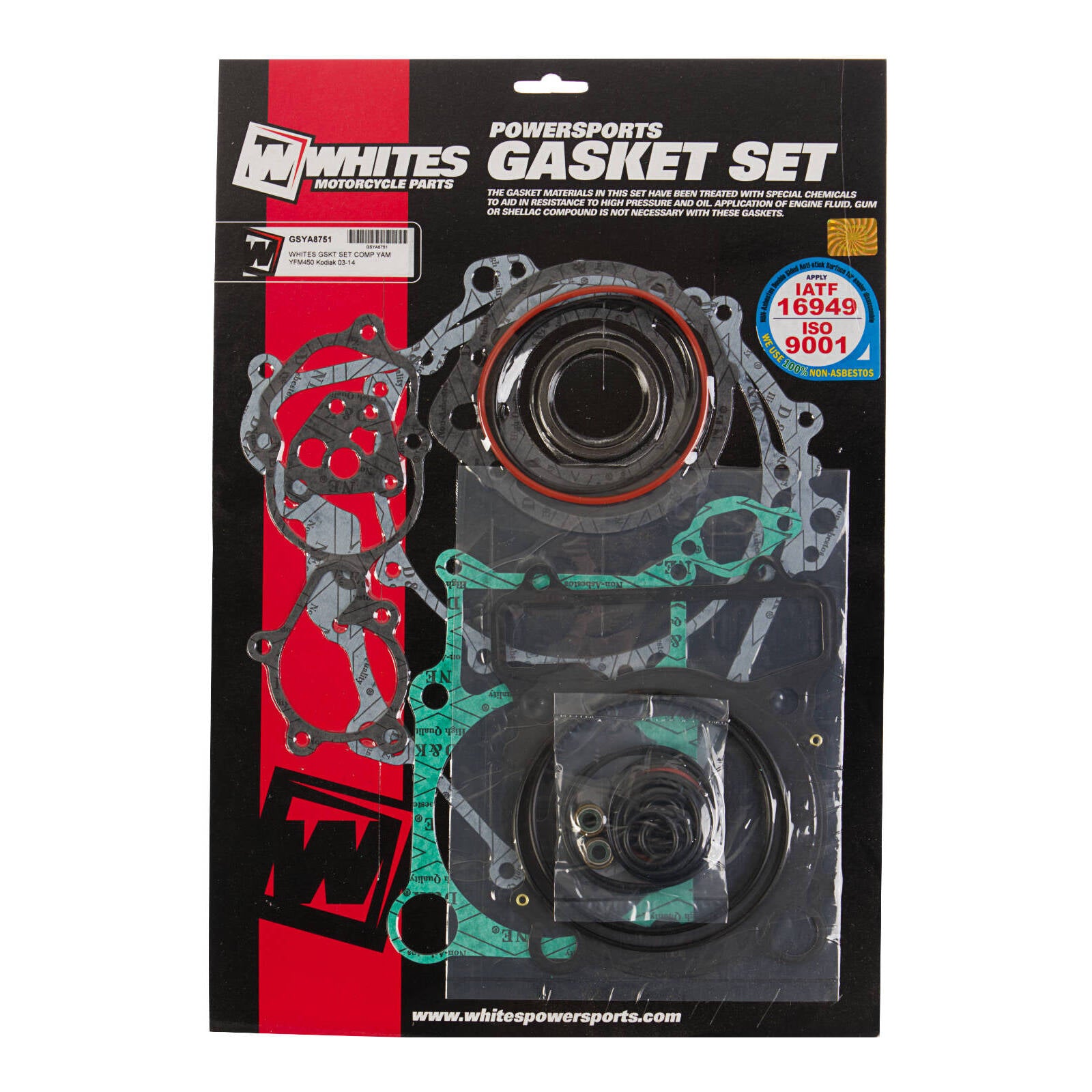 Whites Gasket Set Complete Yamaha YFM450 Kodiak '03-'14