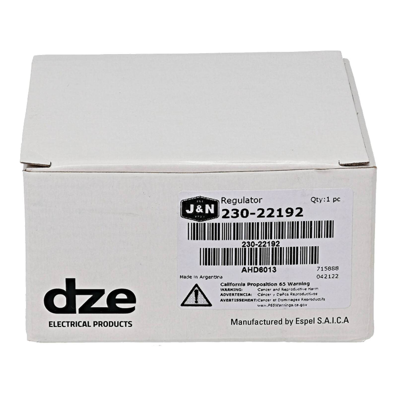 J&N Regulator (230-22192) (AHRAHD6013)