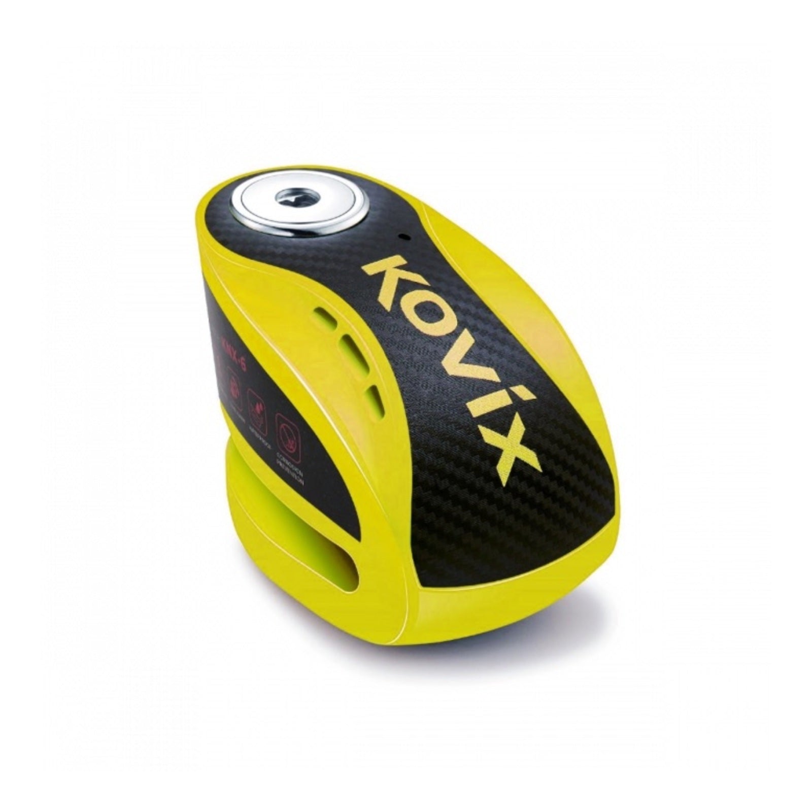 Kovix Alarm Disc Lock KNX10 Yellow with Reminder Cable & Mount