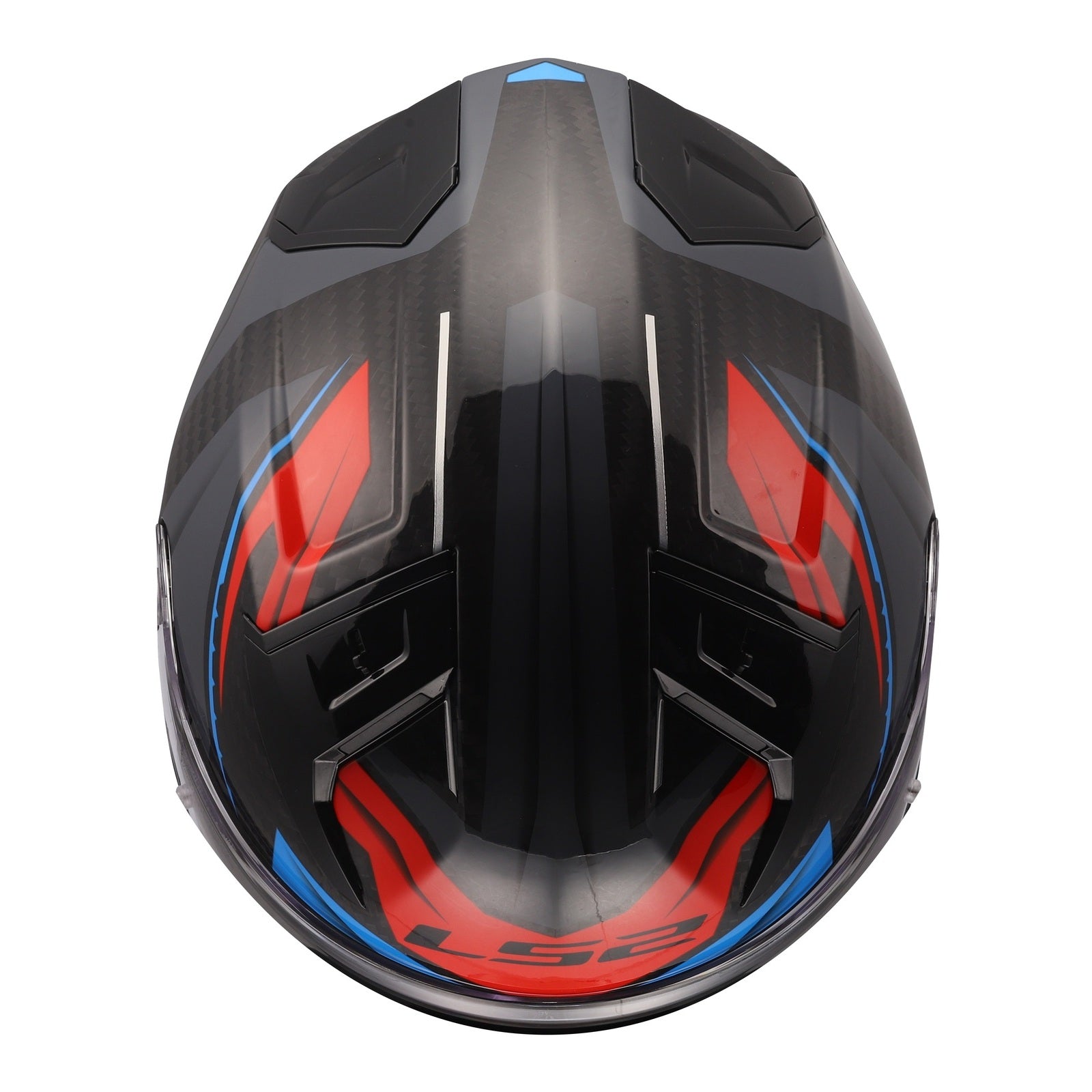 LS2 FF811 Vector II Carbon Savage Helmet - Blue / Red