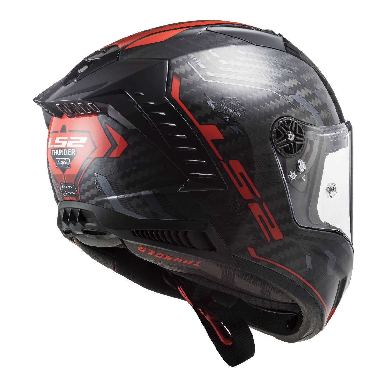 LS2 FF805 Thunder Carbon Sputnik - Metal Red 06