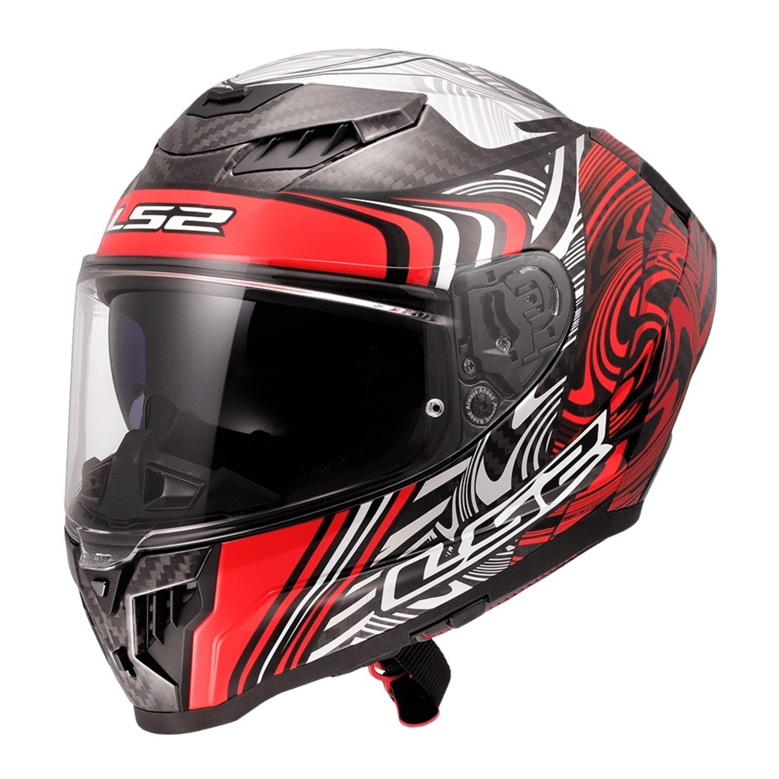 LS2 FF807 Dragon Enthum Helmet - Black / Red 06