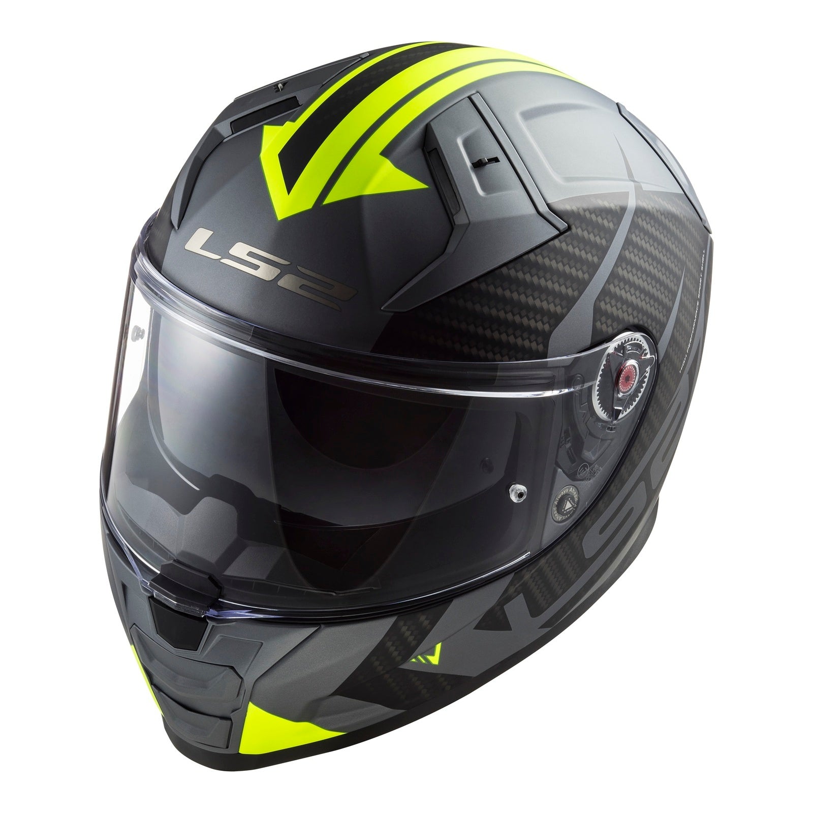 LS2 FF811 Vector II Splitter - Matte Titanium / Hi-Vis Yellow 06