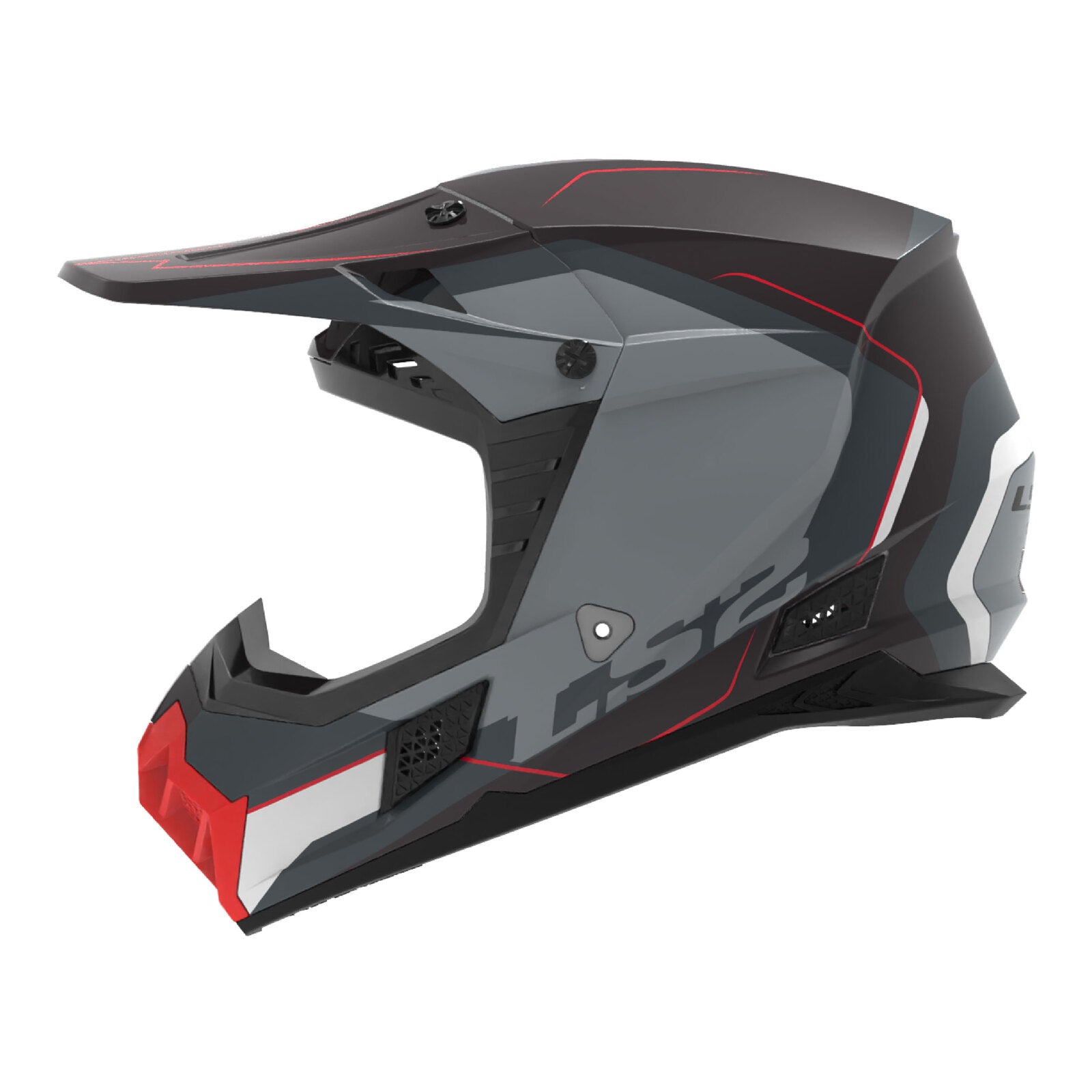 LS2 MX706 COZ Arched Helmet - Black / Silver / Titanium
