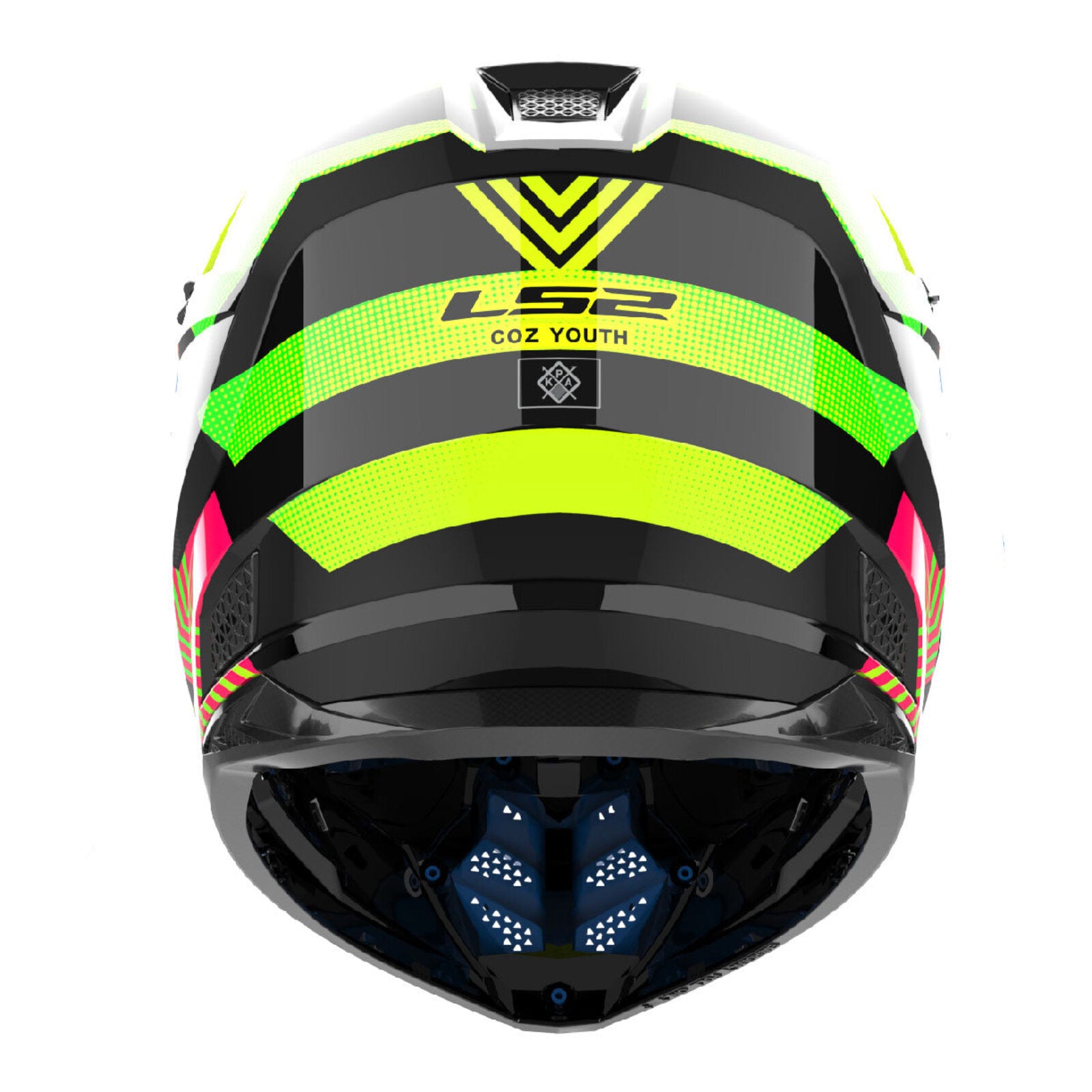 LS2 MX706J COZ Chromatic Junior Helmet - Black / Hi-Vis Pink