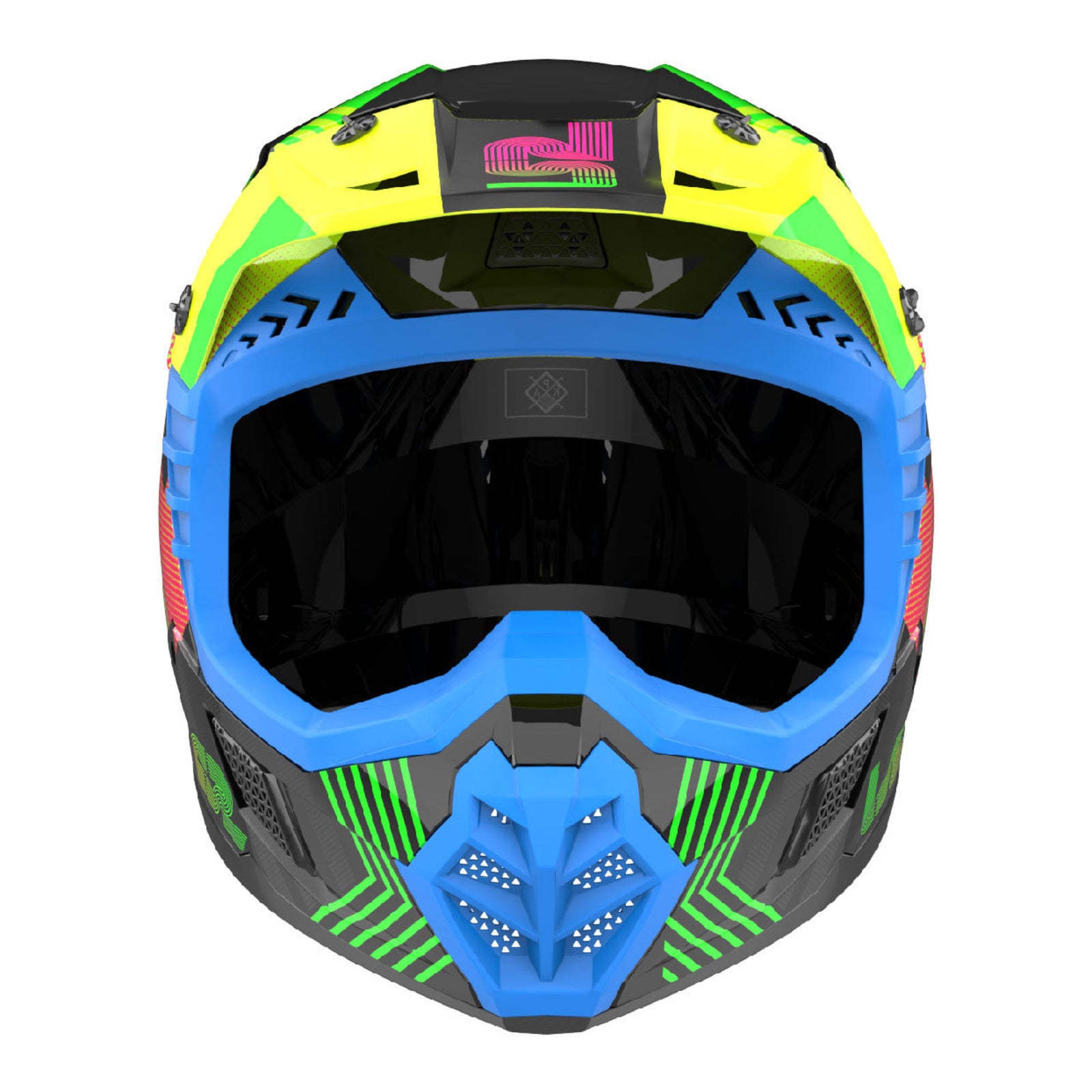 LS2 MX706J COZ Chromatic Junior Helmet - Black / Hi-Vis Pink
