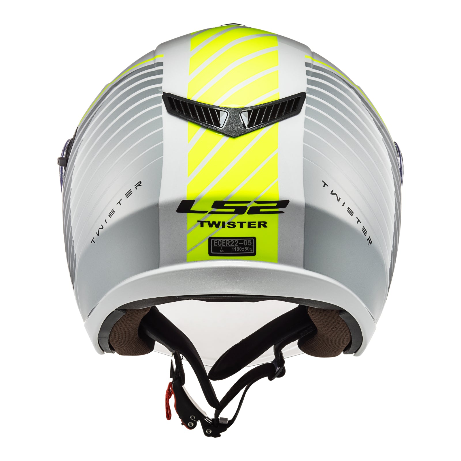 LS2 OF573 Twister II Luna Helmet - White / Silver