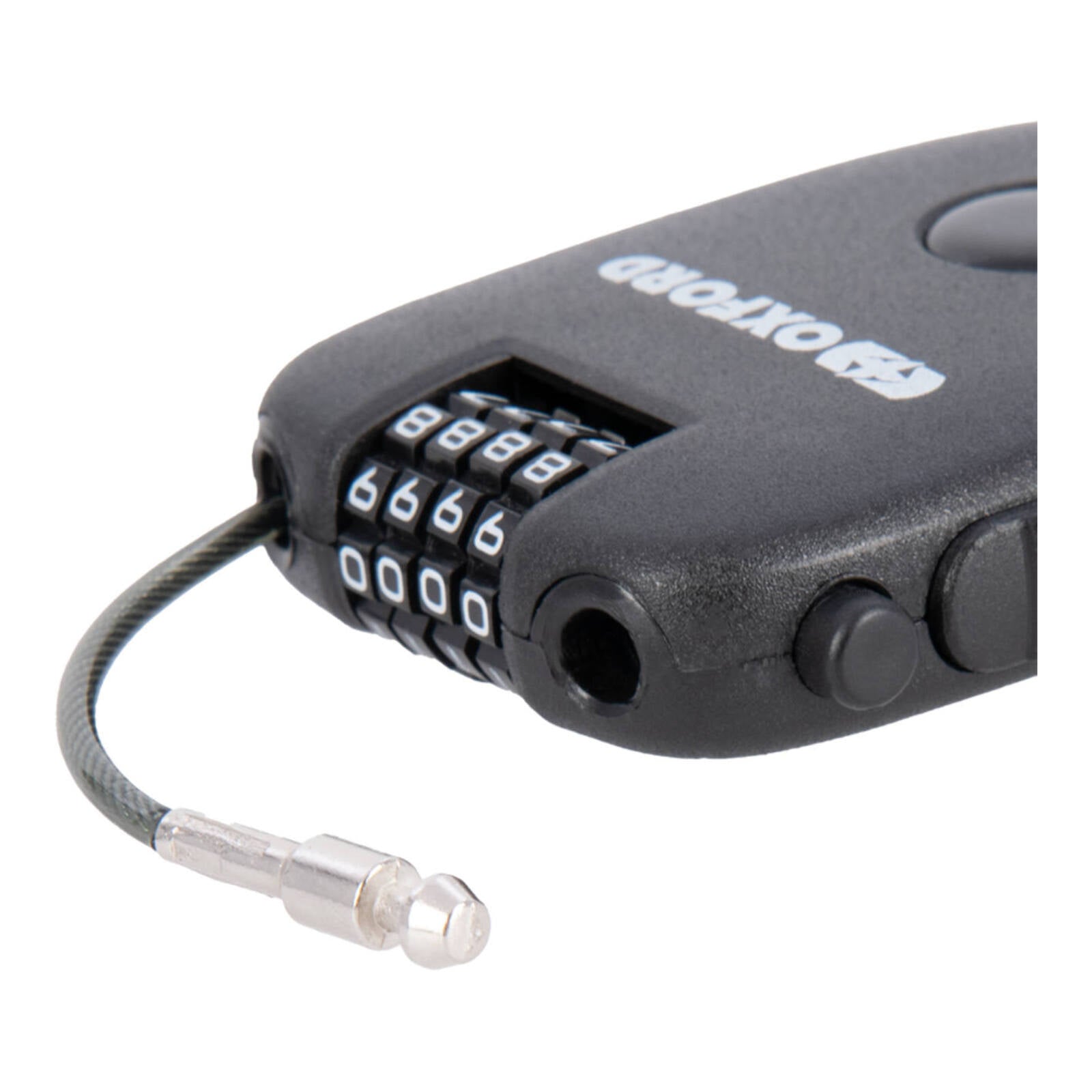 Oxford Retractable Combination Cable Lock 75cm - Black