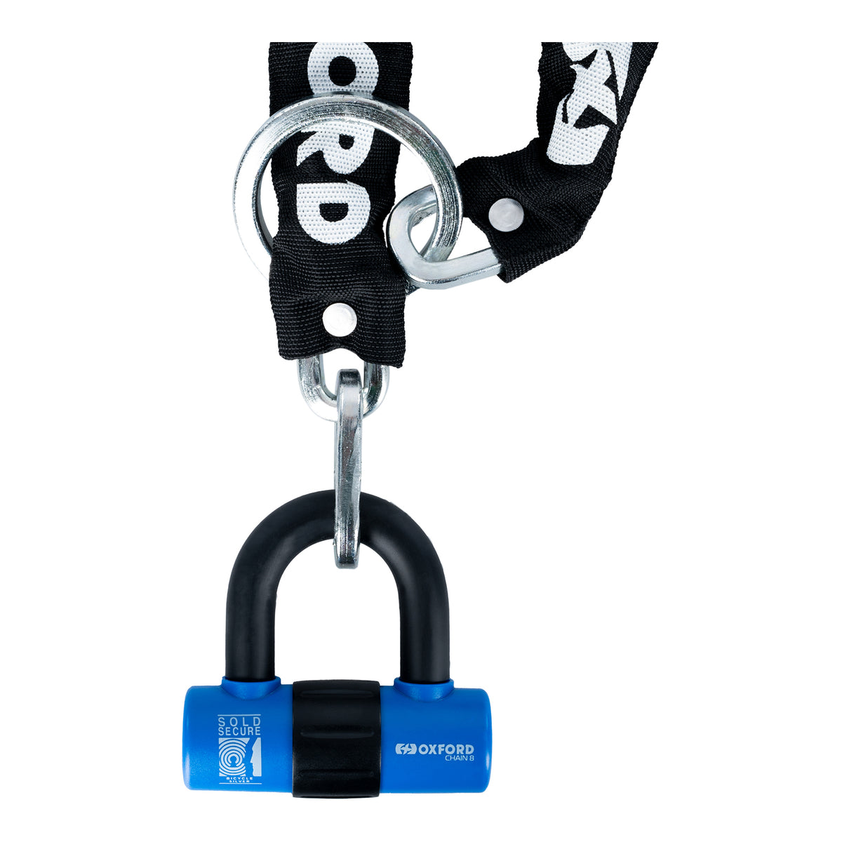 Oxford Chain8 Chain Lock & Mini Shackle 8 mm x 1000 mm