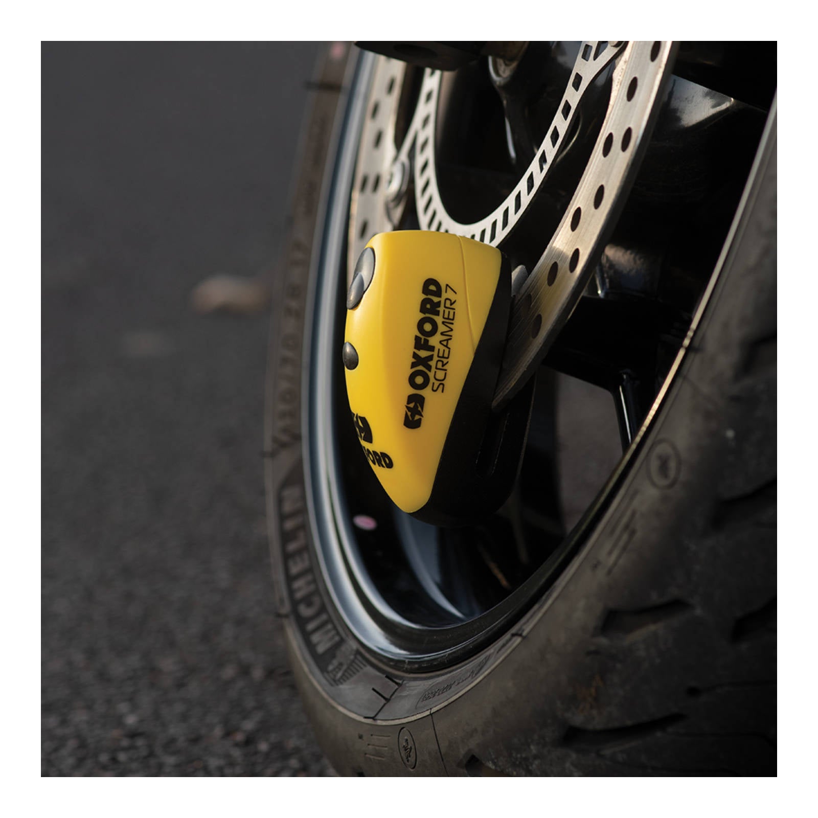 Oxford Screamer 7 Alarm Disc Lock - Black / Black