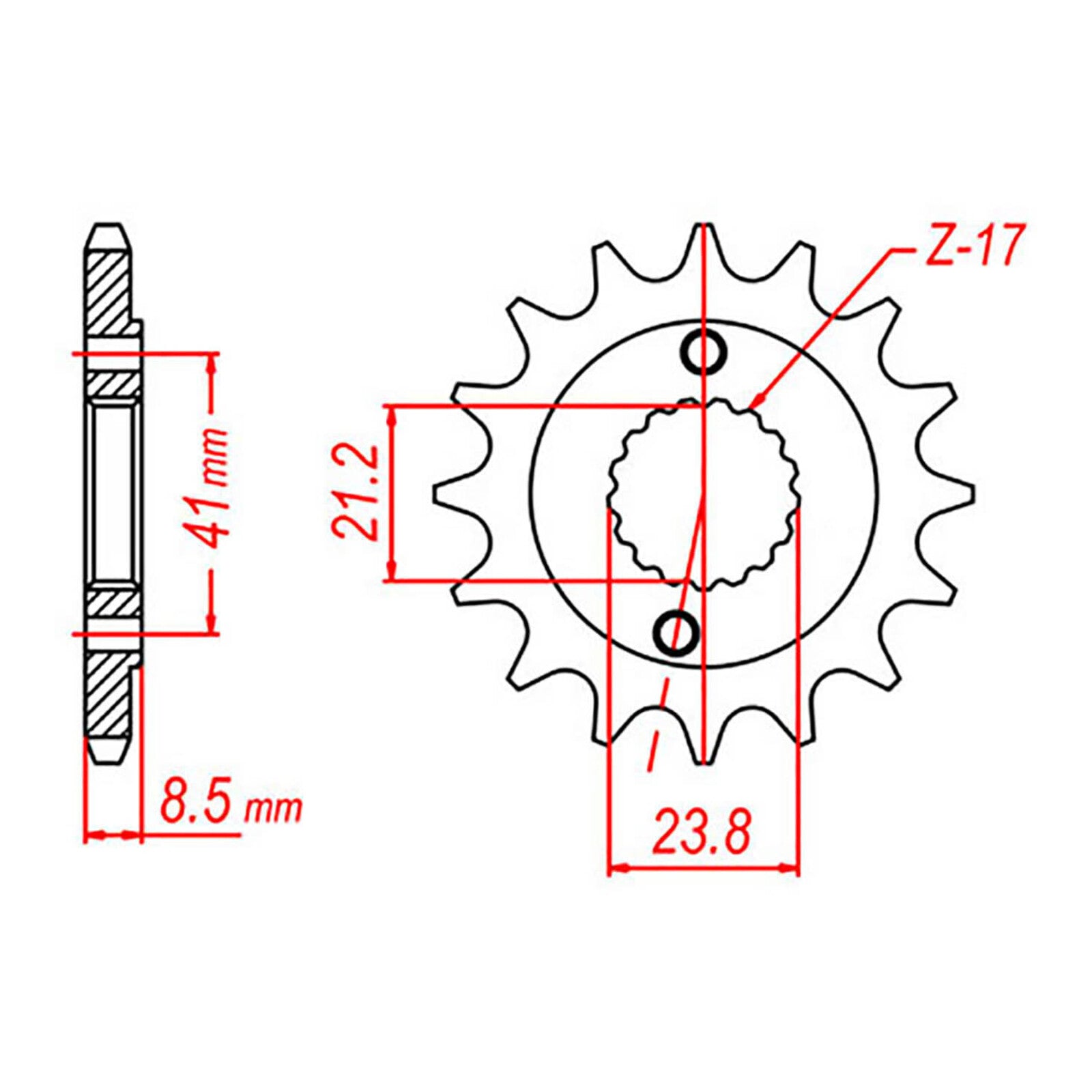 MTX 1322 Steel Front Sprocket #520 (10-587)