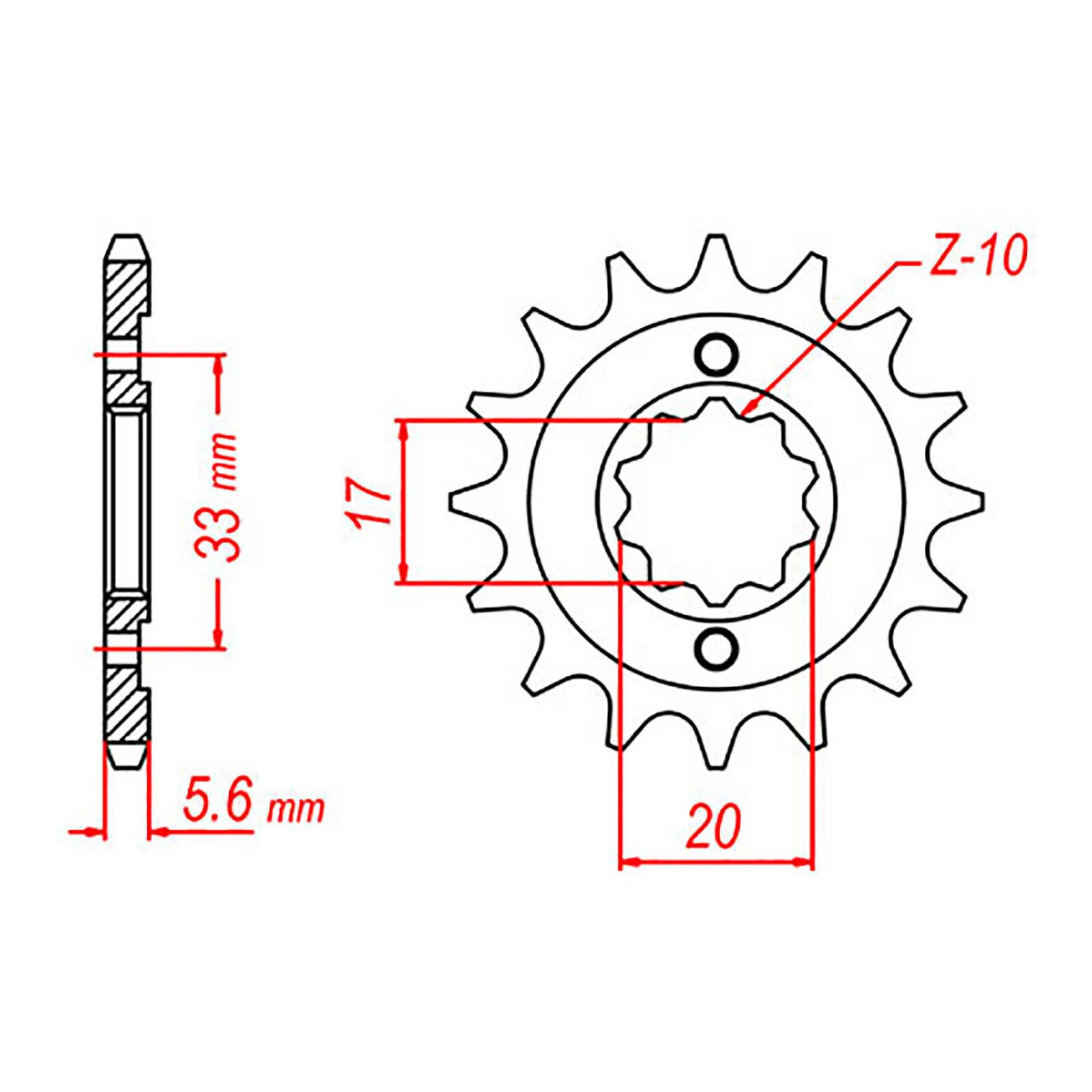 MTX 430 Steel Front Sprocket #520 (10-113)