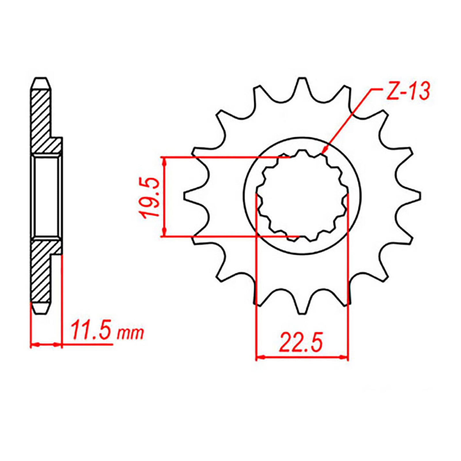 MTX 409 Steel Front Sprocket #428 (10-44A)