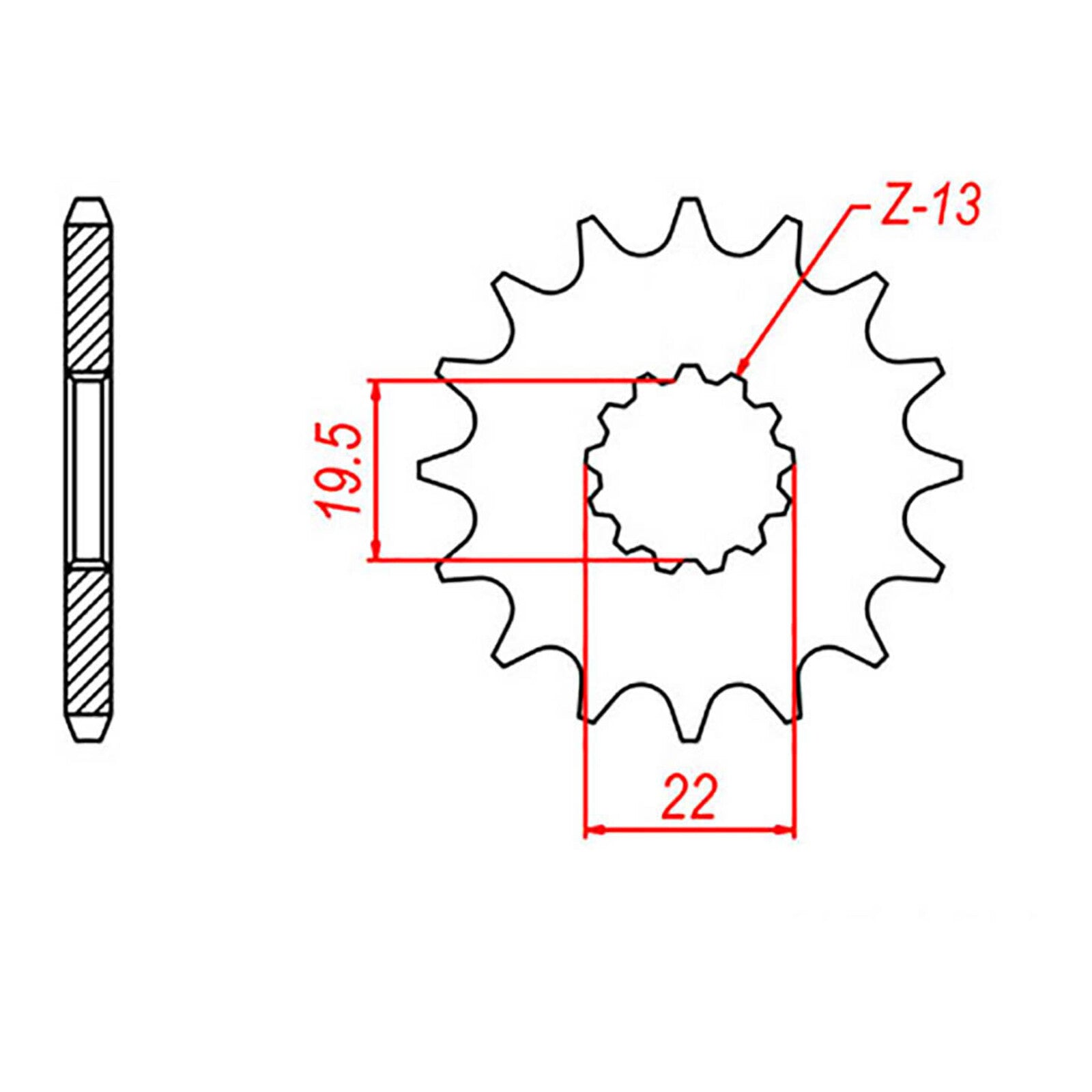 MTX 1439 Steel Front Sprocket #520 (10-05C)