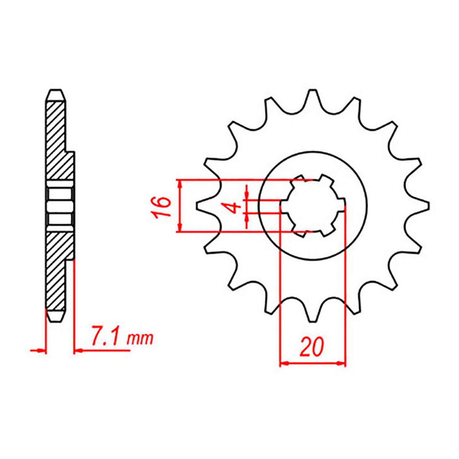 MTX 413 Steel Front Sprocket #420 (10-047)