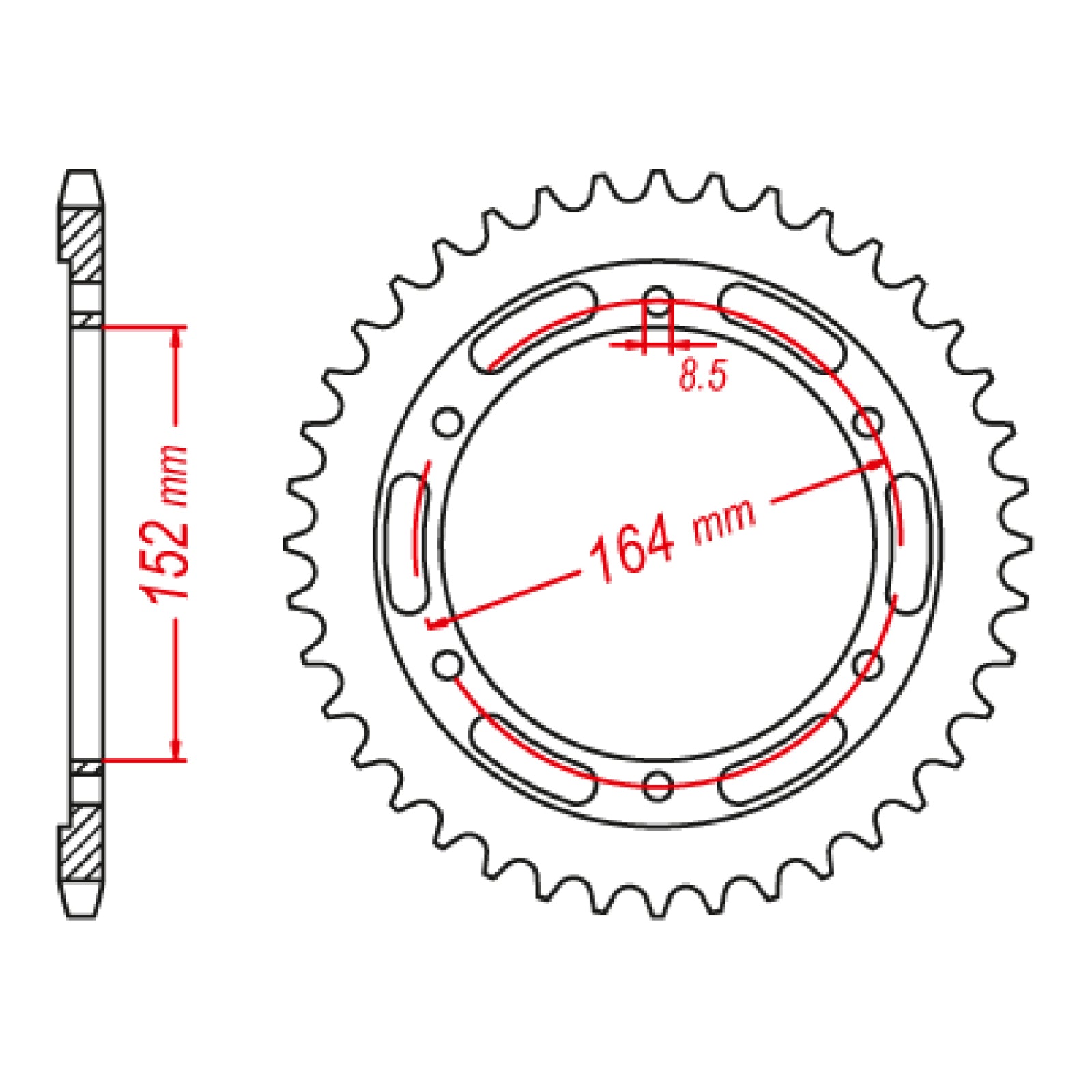 MTX 1839 Steel Rear Sprocket #428 (11-1839)