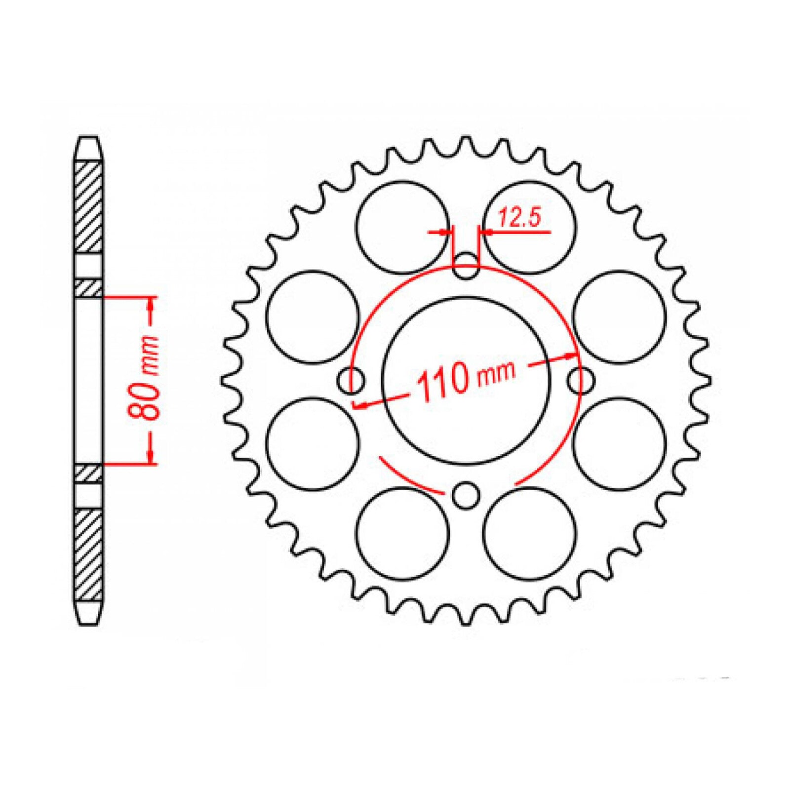 MTX 333 Steel Rear Sprocket #630 (11-405)