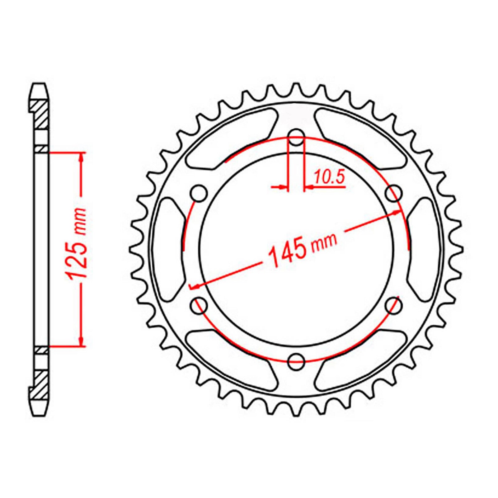 MTX 867 Steel Rear Sprocket #525 (11-3VD)