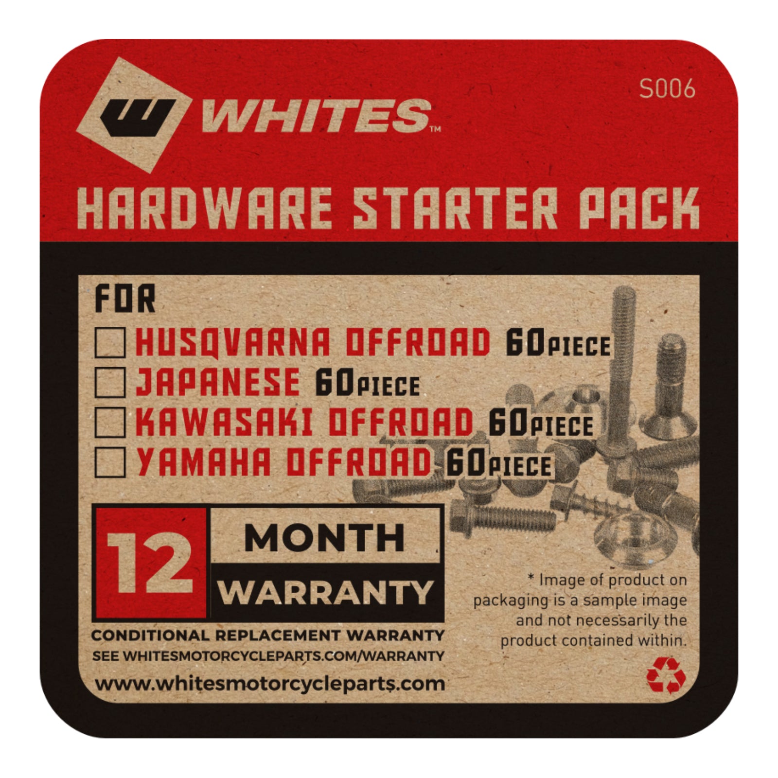 Whites Hardware Starter Pack - Japanese 60PCS