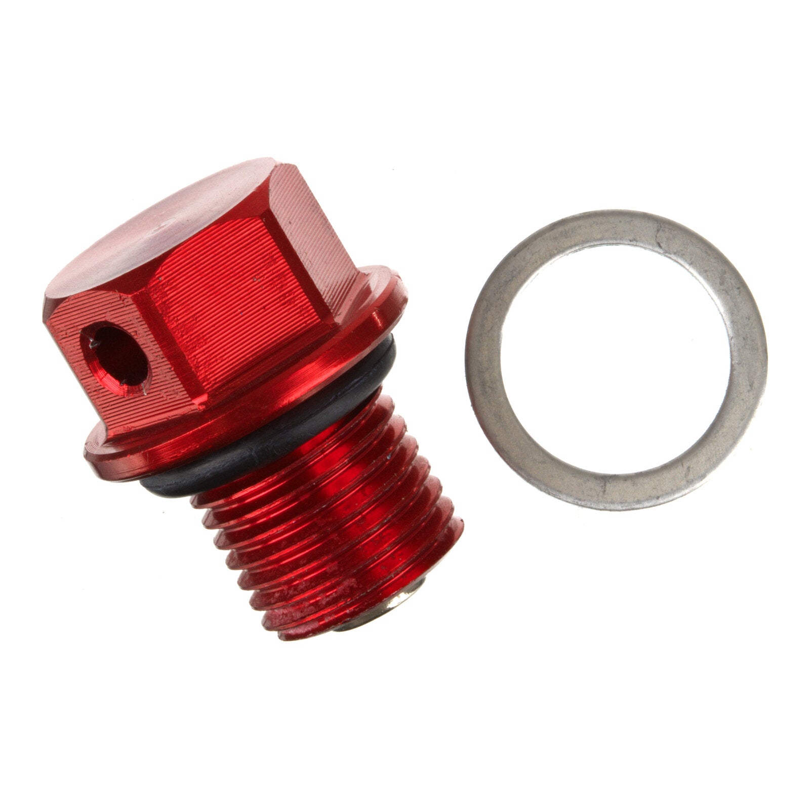 Whites Magnetic Sump Plug M12 x 12 x 1.25 - Red