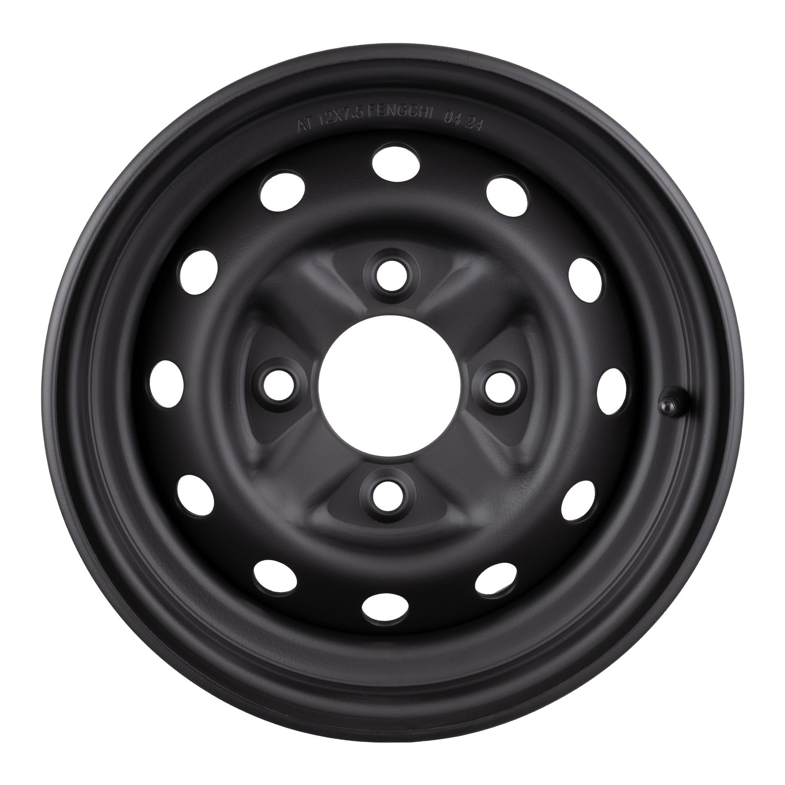 Whites ATV/UTV Steel Rim 12x7.5 CF-Moto Rear 4/110 +46.5 - Black