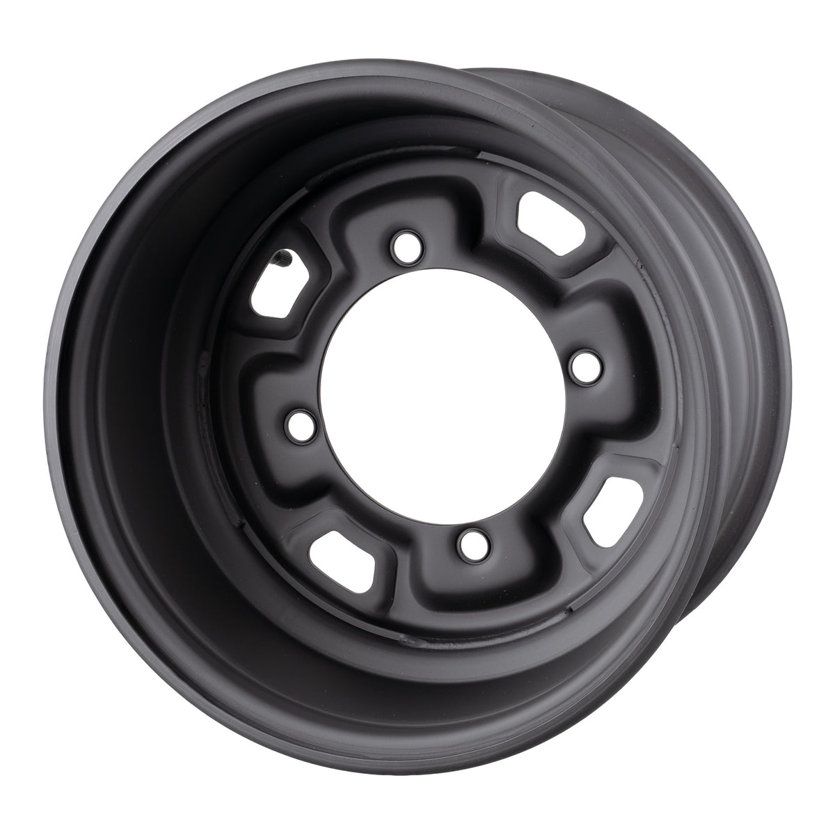 Whites ATV/UTV Steel Rim 12x7 Polaris Front & Rear 4/156 +12.7 - Black