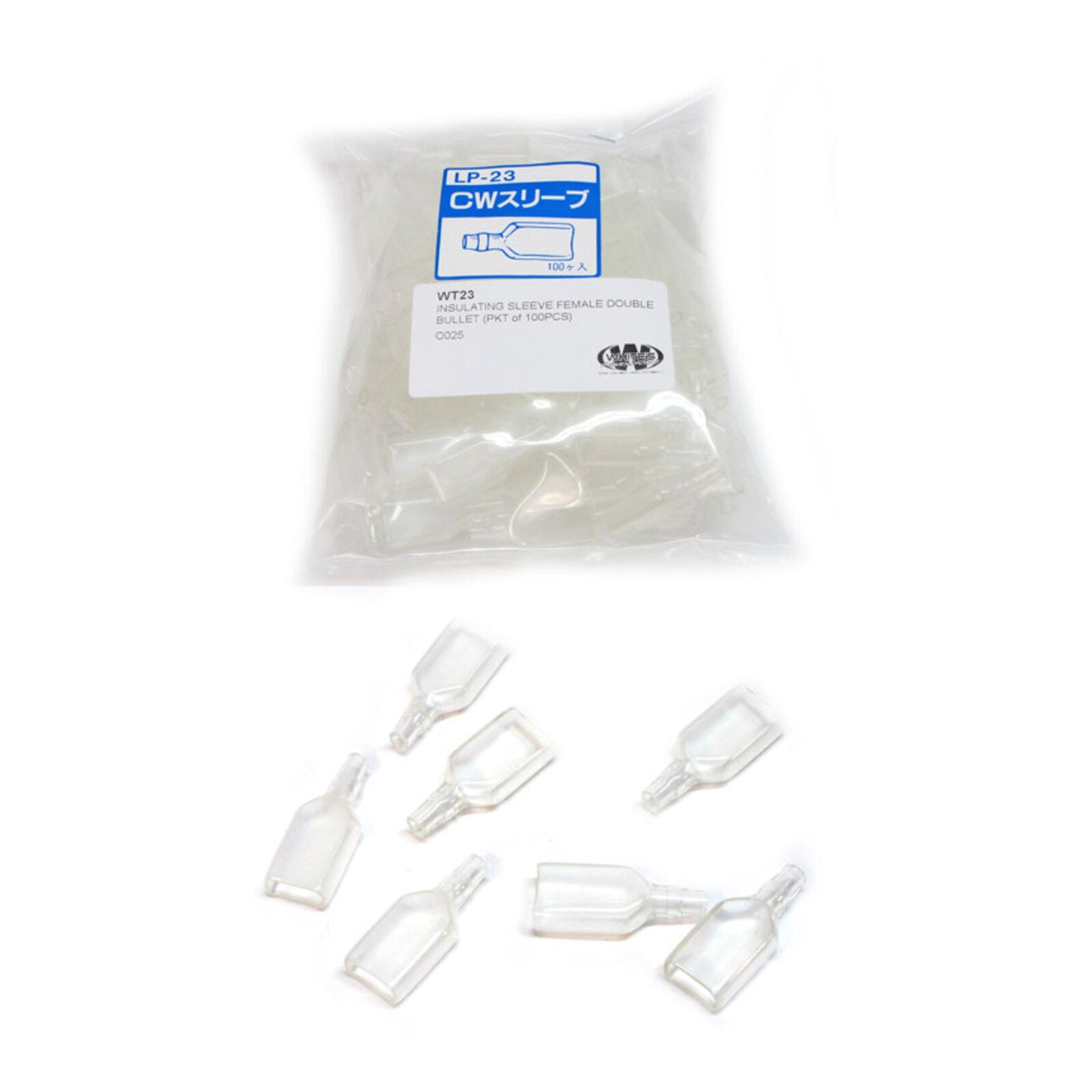 INSULATING SLEEVE FEMALE DOUBLE BULLET (PKT OF 100PCS)