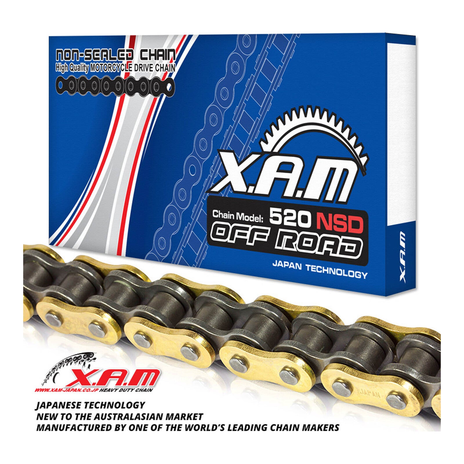 XAM 520NSD Non-Sealed Chain - Gold / Black