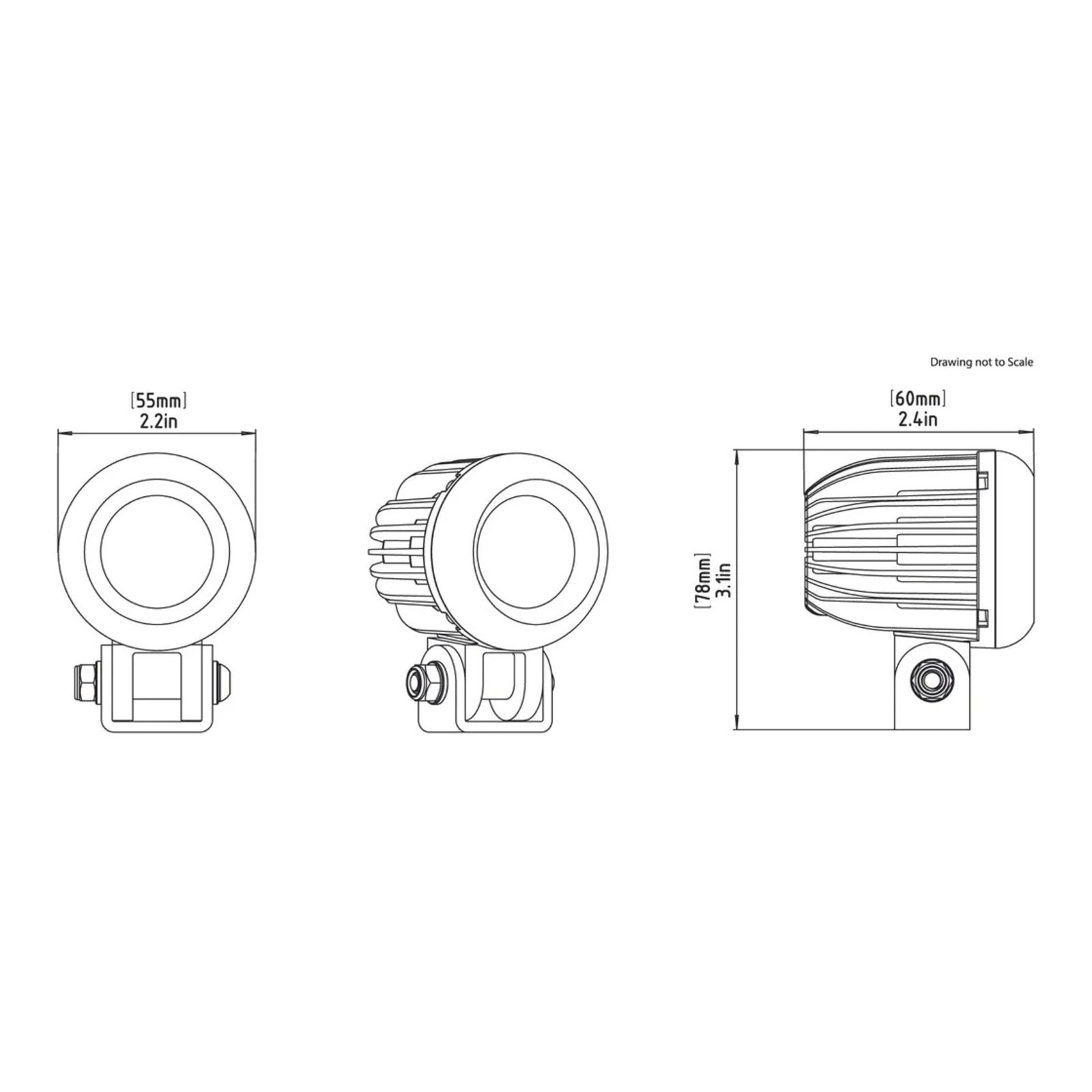 Denali D2 Light Kit Fender Mount - Universal