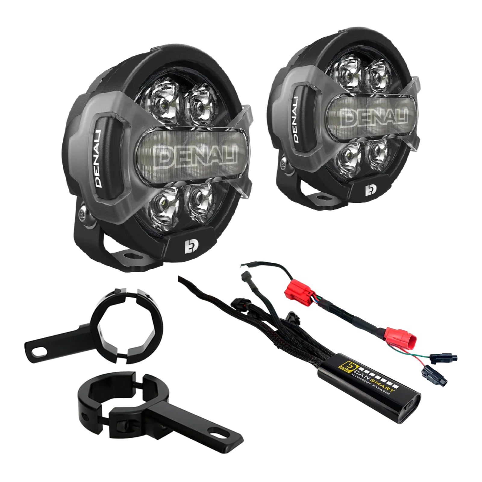 Denali D7 Pro Premium Lighting Bundle with Crash Bar Mounts - Husqvarna Norden 9