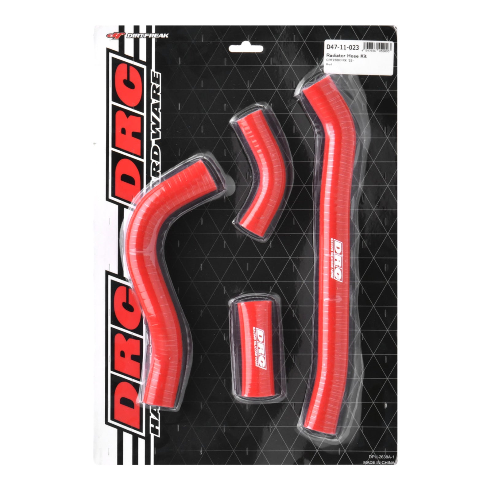 DRC Radiator Hose Kit - Honda CRF250R ('22-) - Red