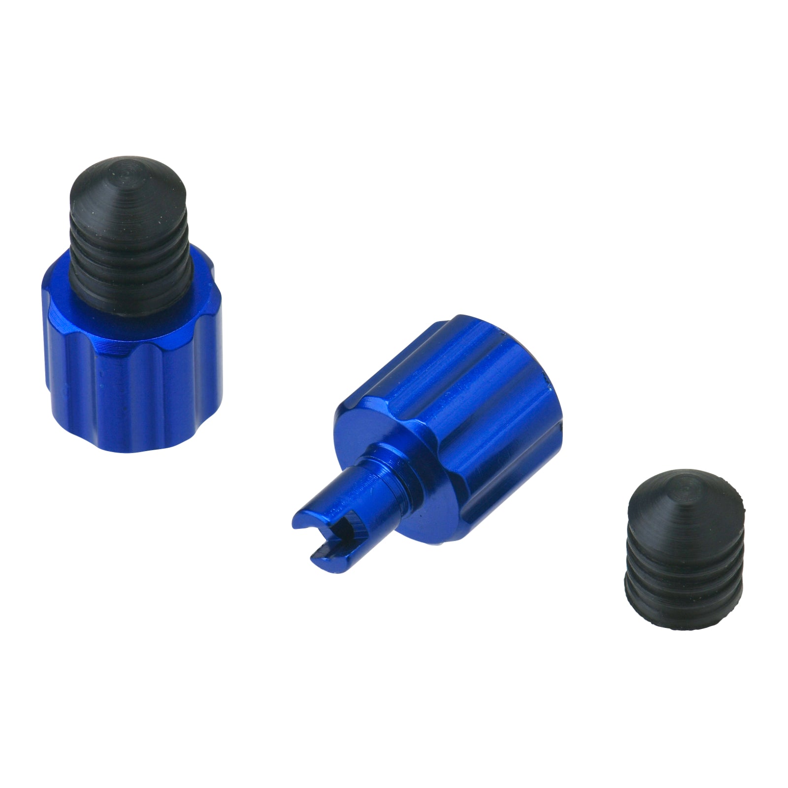 DRC Air Valve Caps with Valve Wrench (2 Pack) - Blue