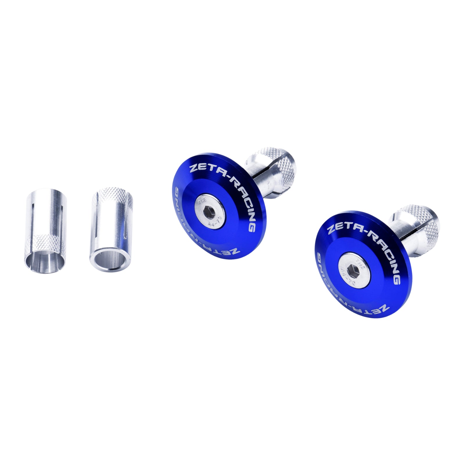 Zeta Bar End Plugs 35mm (2 Pack) - Blue