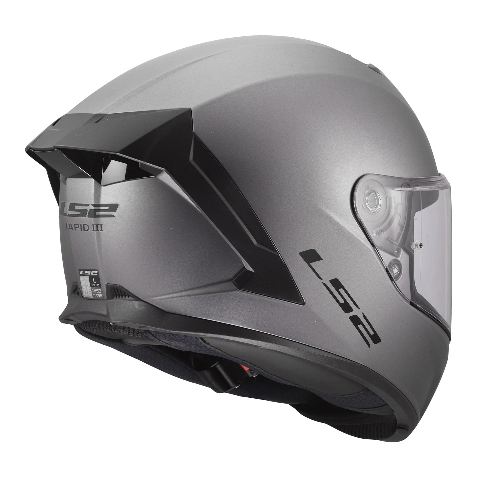 LS2 FF820 Rapid III Solid Helmet - Matte Titanium