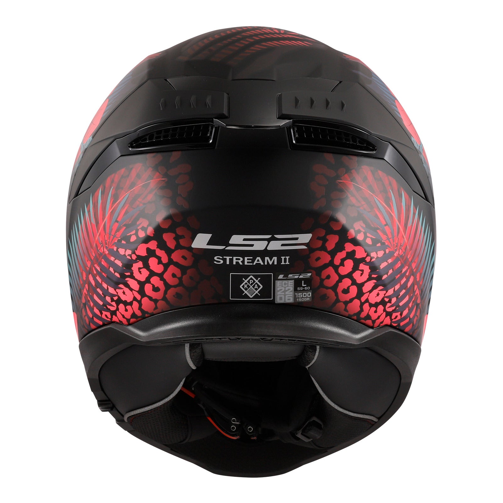 LS2 FF808 Stream II Jungle Helmet - Matte Black / Pink / Blue 06