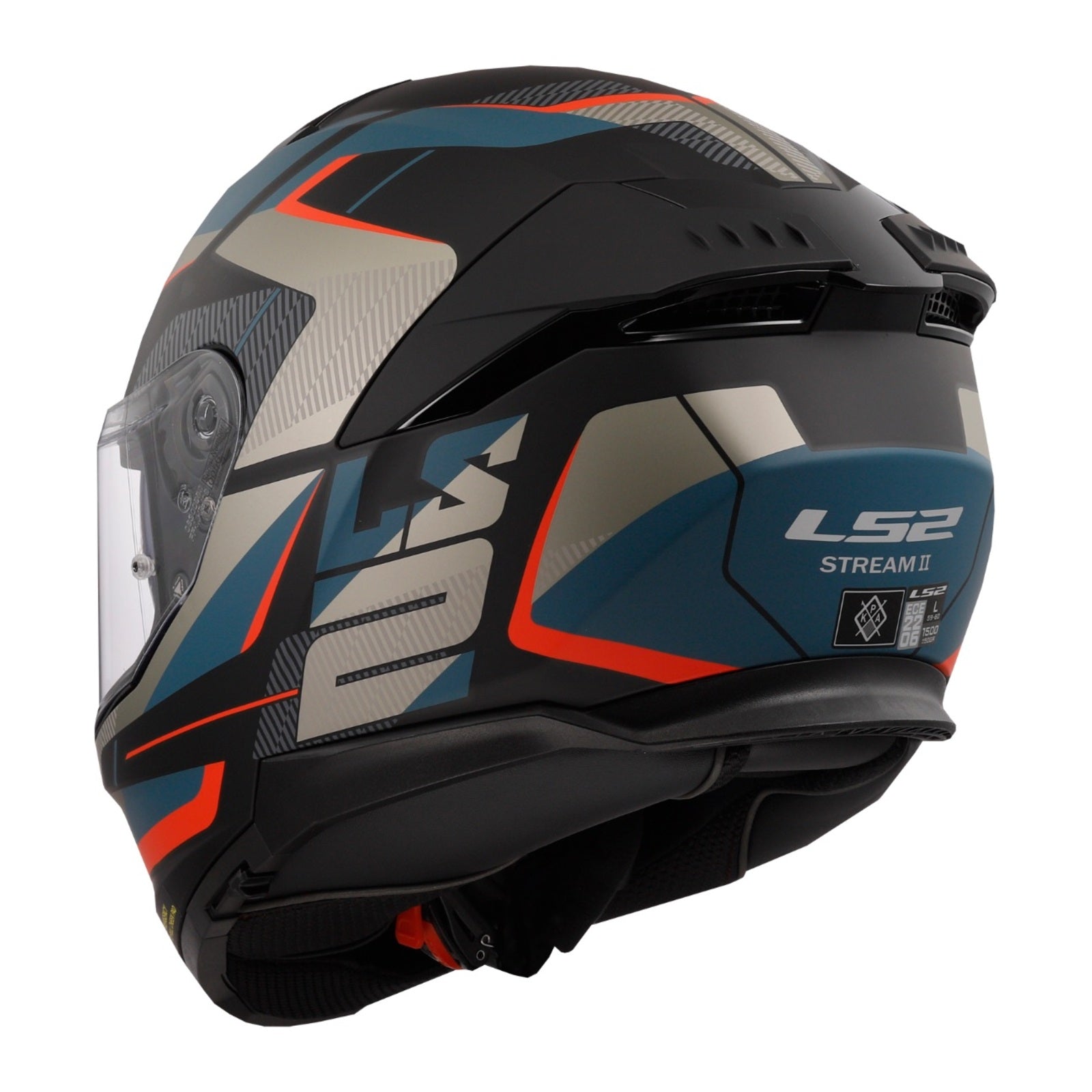 LS2 FF808 Stream II Road Helmet - Matte Black / Blue 06