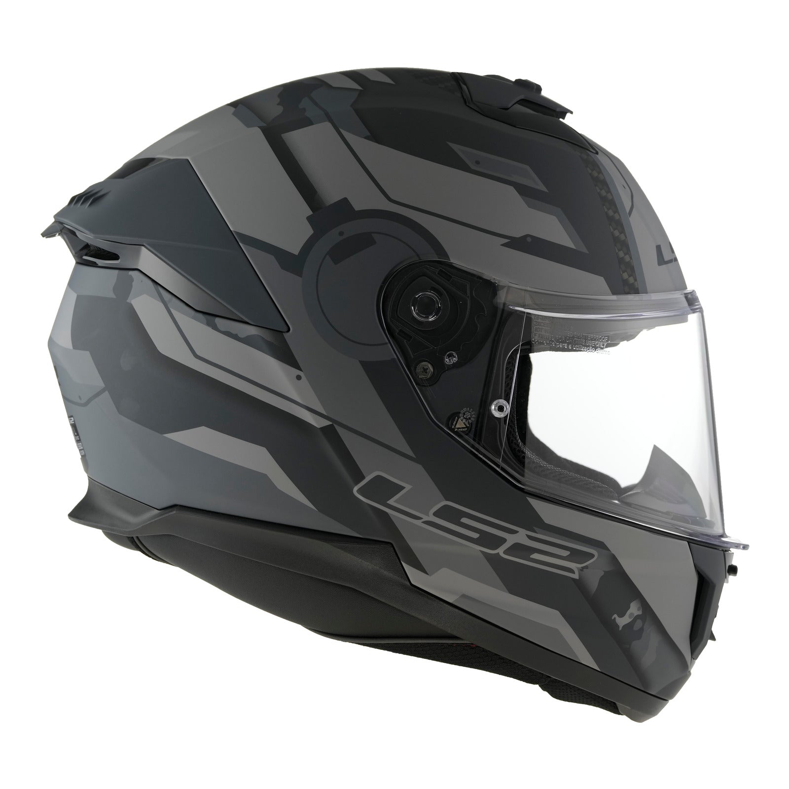 LS2 FF808 Stream II Shadow Helmet - Matte Titanium / Grey 06