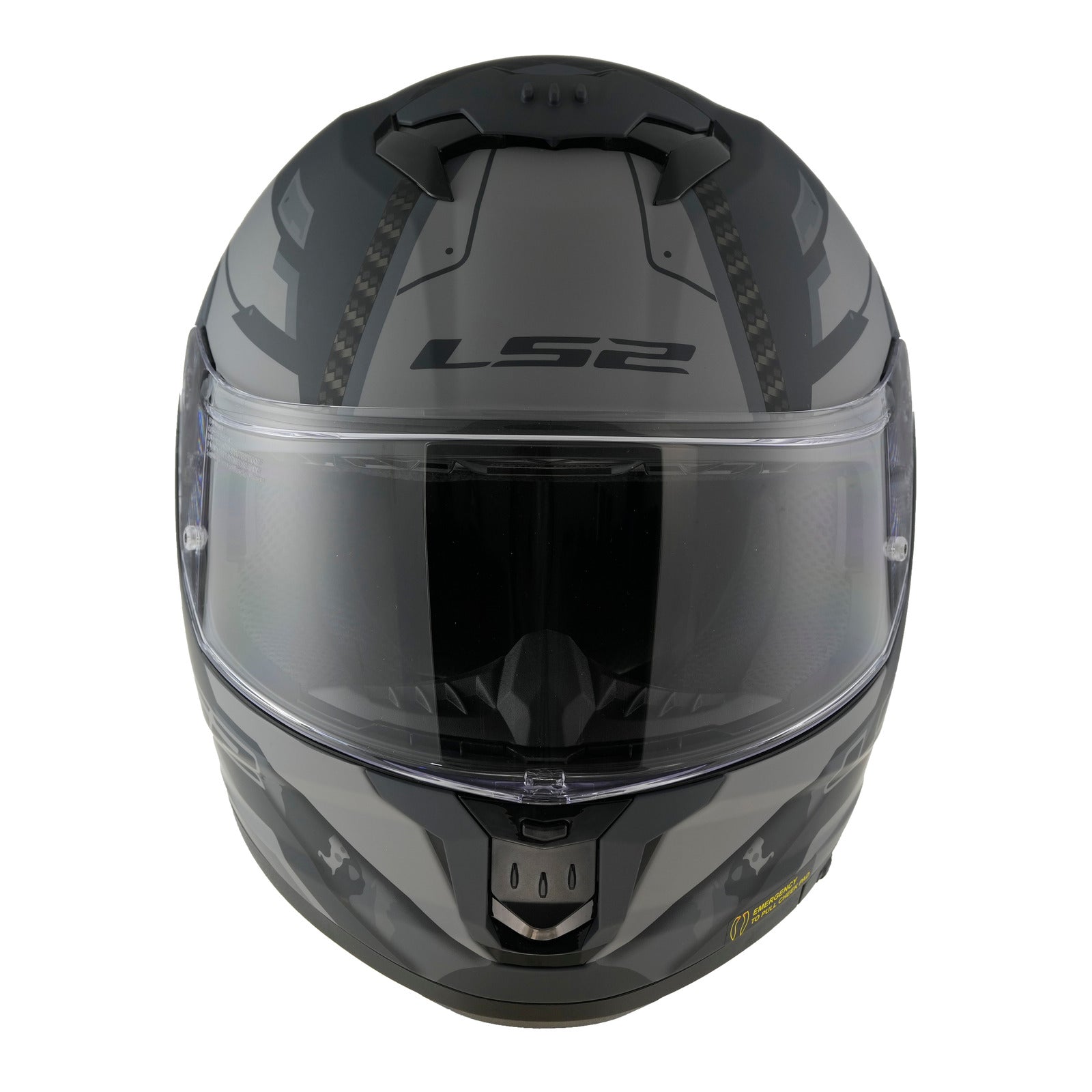 LS2 FF808 Stream II Shadow Helmet - Matte Titanium / Grey 06