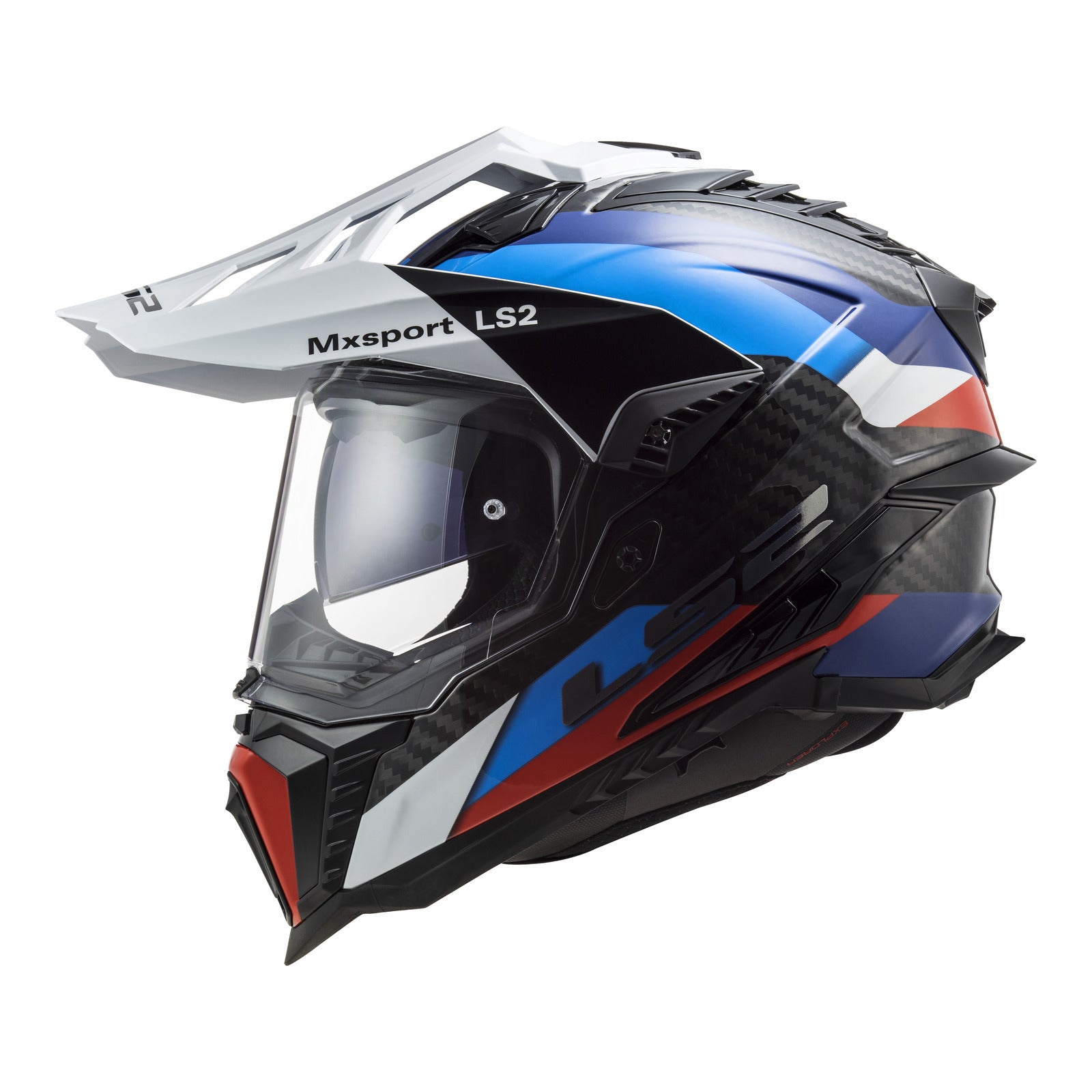 LS2 MX701 Explorer Carbon Frontier Helmet - Black / Blue